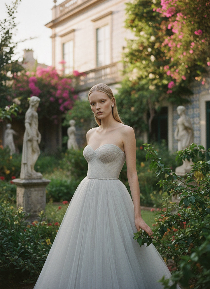 Romantic tulle wedding dress – Sumarokova Atelier