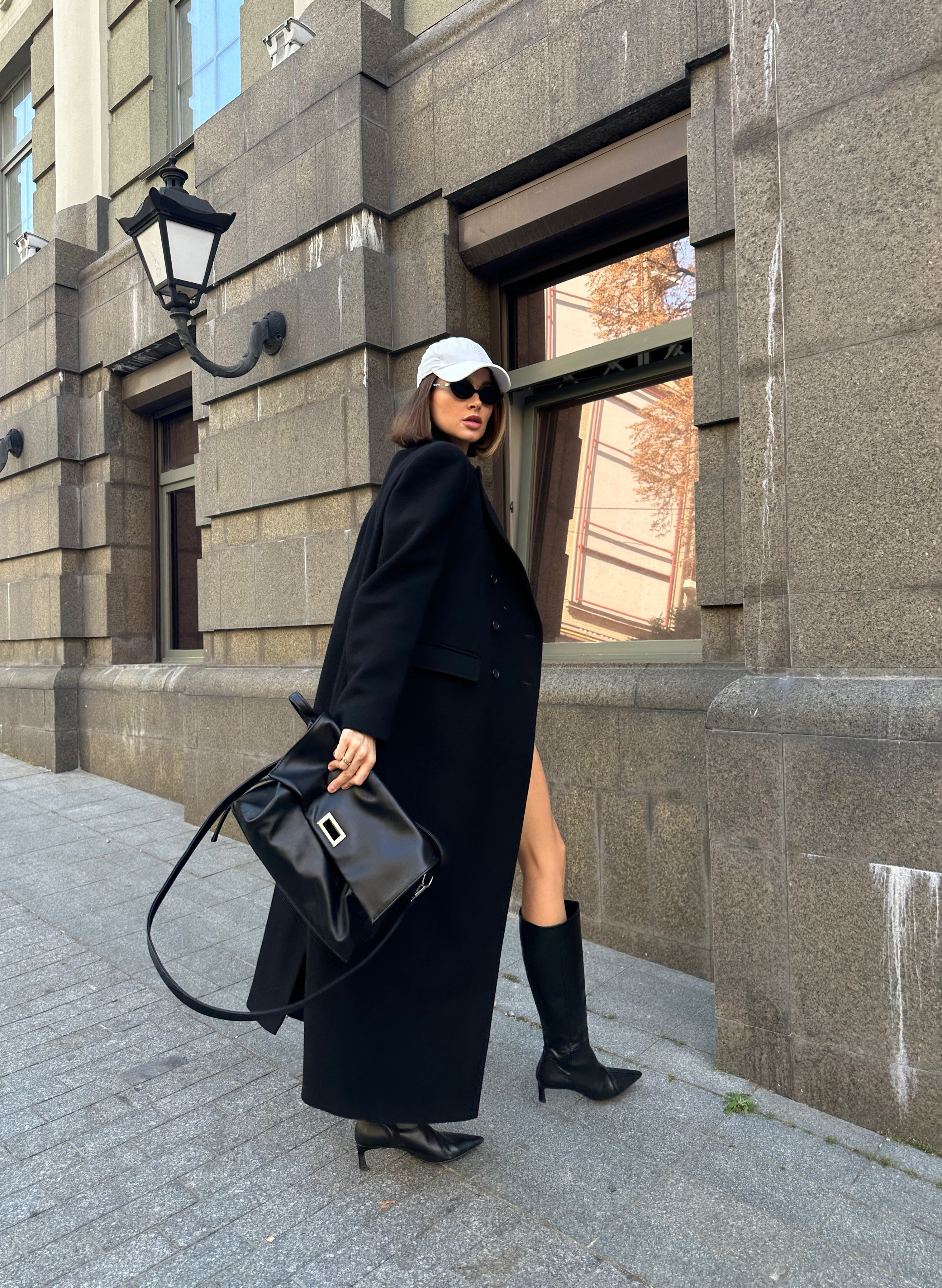Black wool overcoat – Sumarokova Atelier