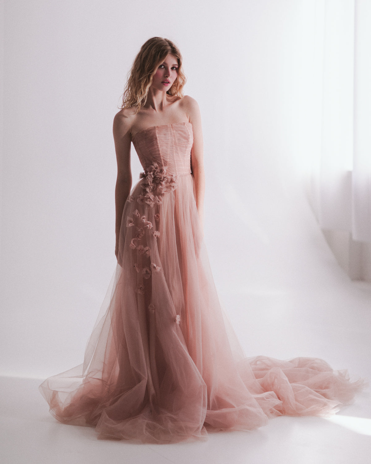 olorful floral applique wedding dress Sumarokova Atelier olorful floral applique wedding dress Sumarokova Atelier