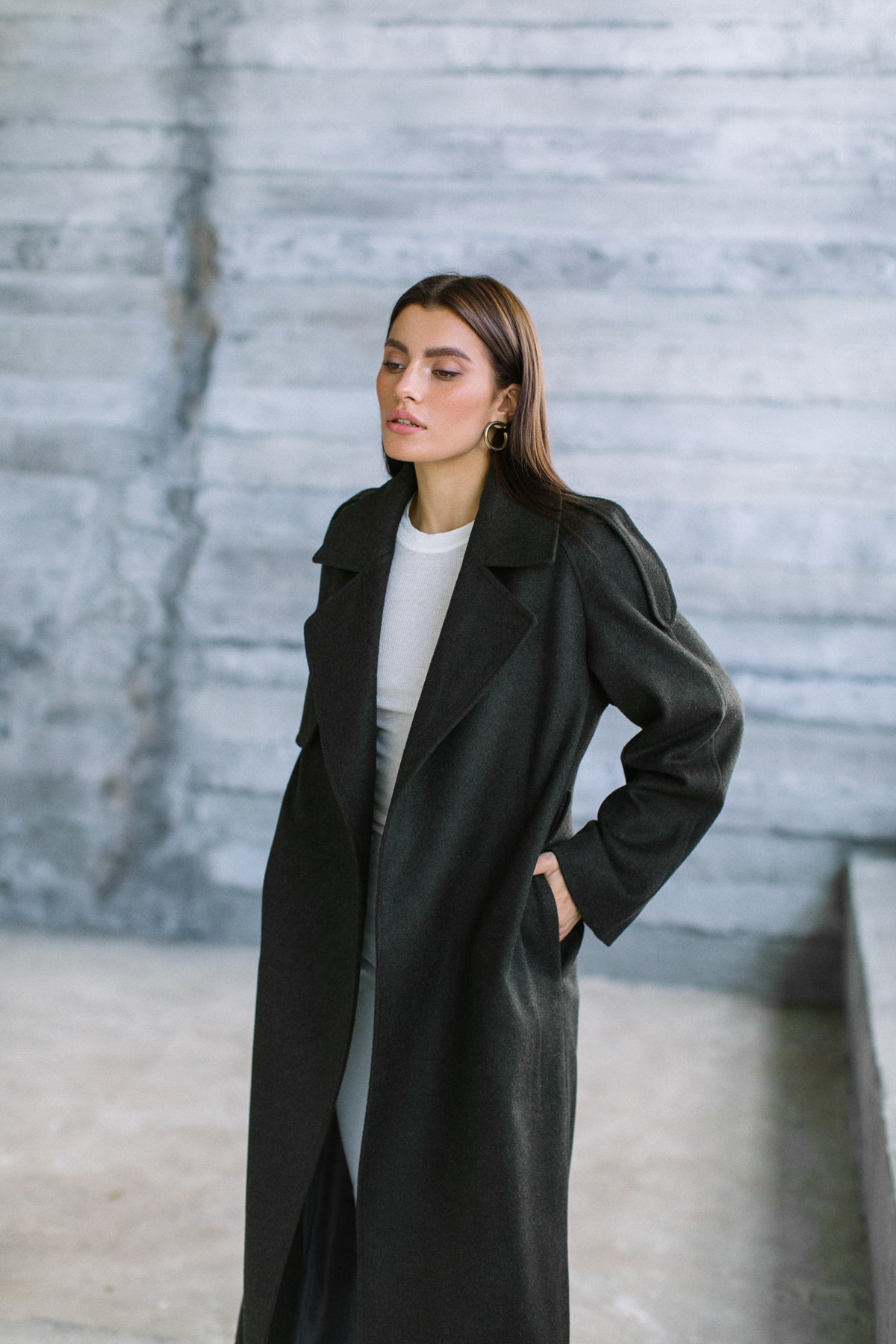 Autumn trench coat Warm lined wool overcoat – Sumarokova Atelier