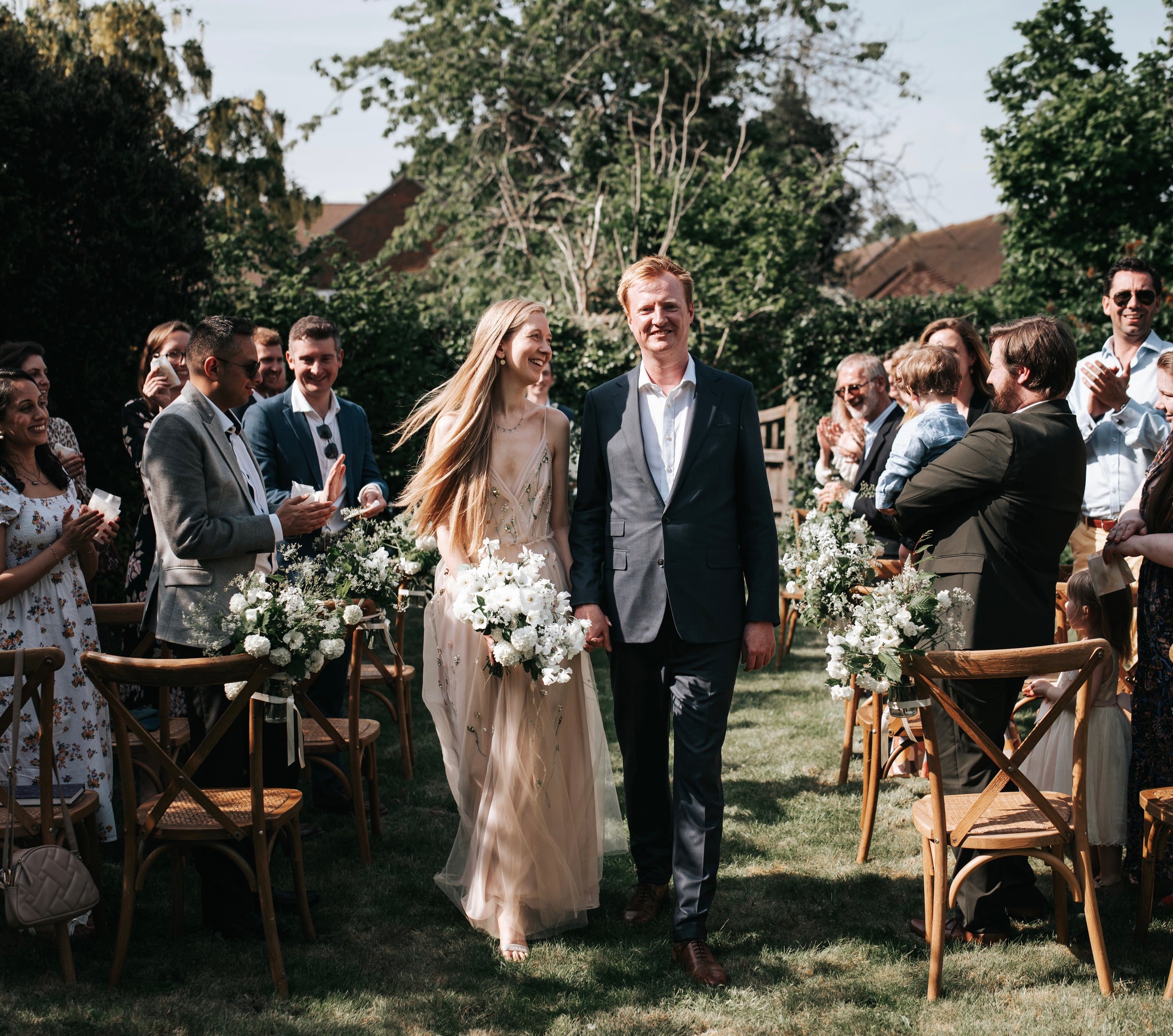 The Beige Wedding Dress with Hand-Made Embroidery: A Bride’s Dream Realized