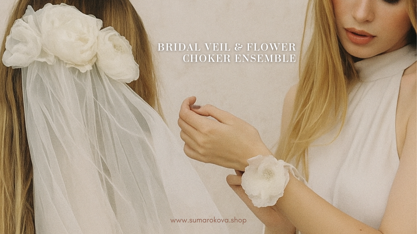 The Floral Veil + Flower Choker Set