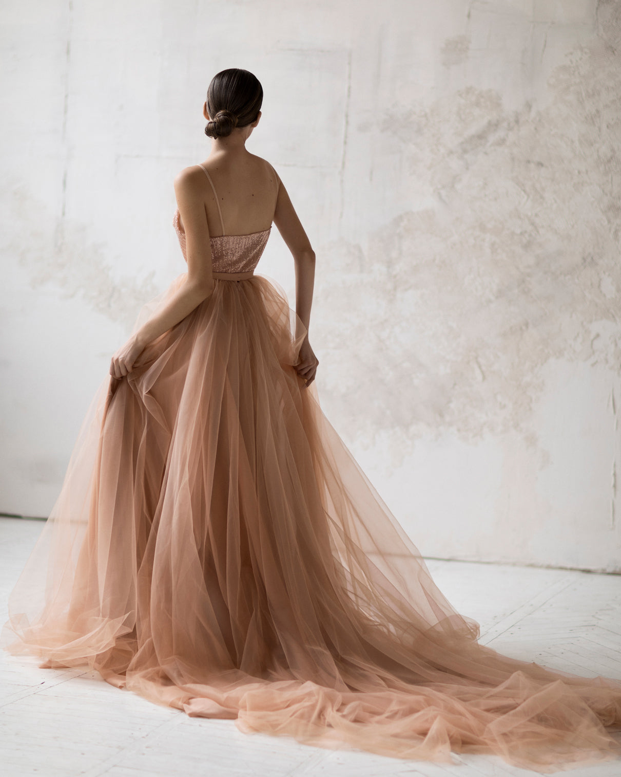 Copper bridal dress 12 US / Pale Peach / Pale Copper