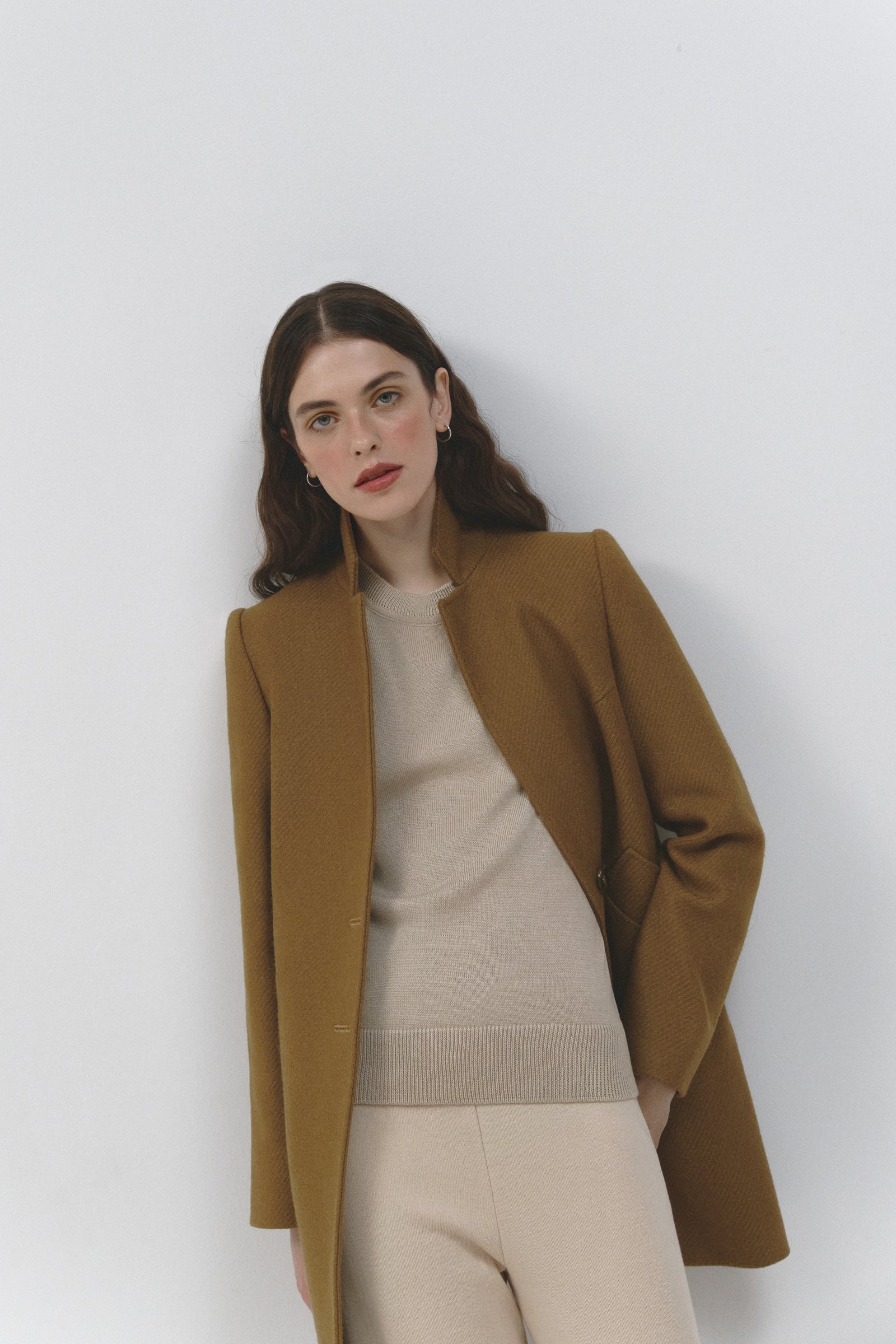 Short wool jacket | Autumn tapered coat – Sumarokova Atelier