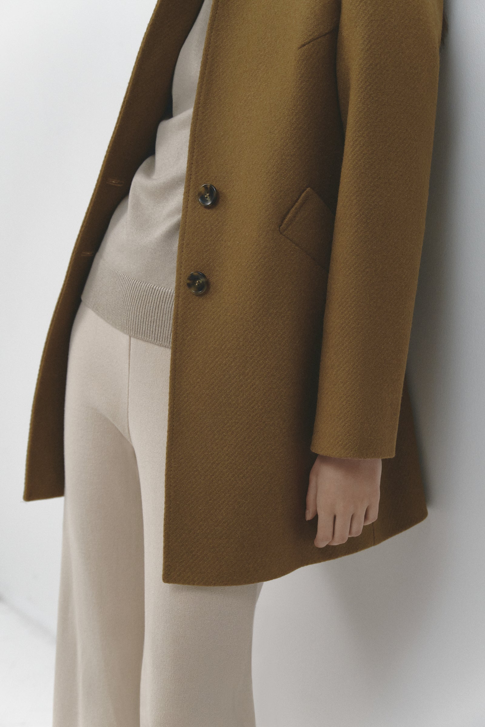Short wool jacket | Autumn tapered coat – Sumarokova Atelier