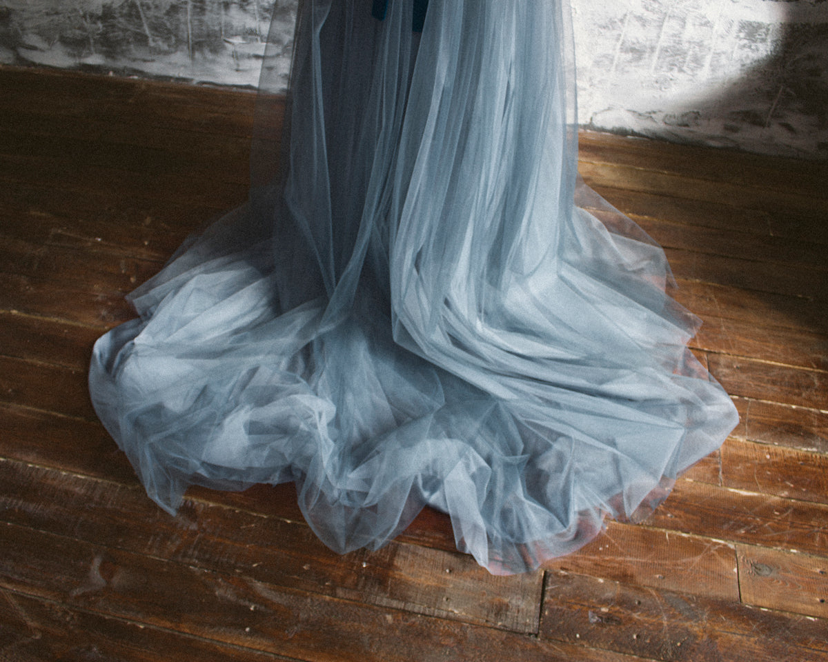 Dark Blue bow tie dress 2 US / Dark Blue / Blue Gray