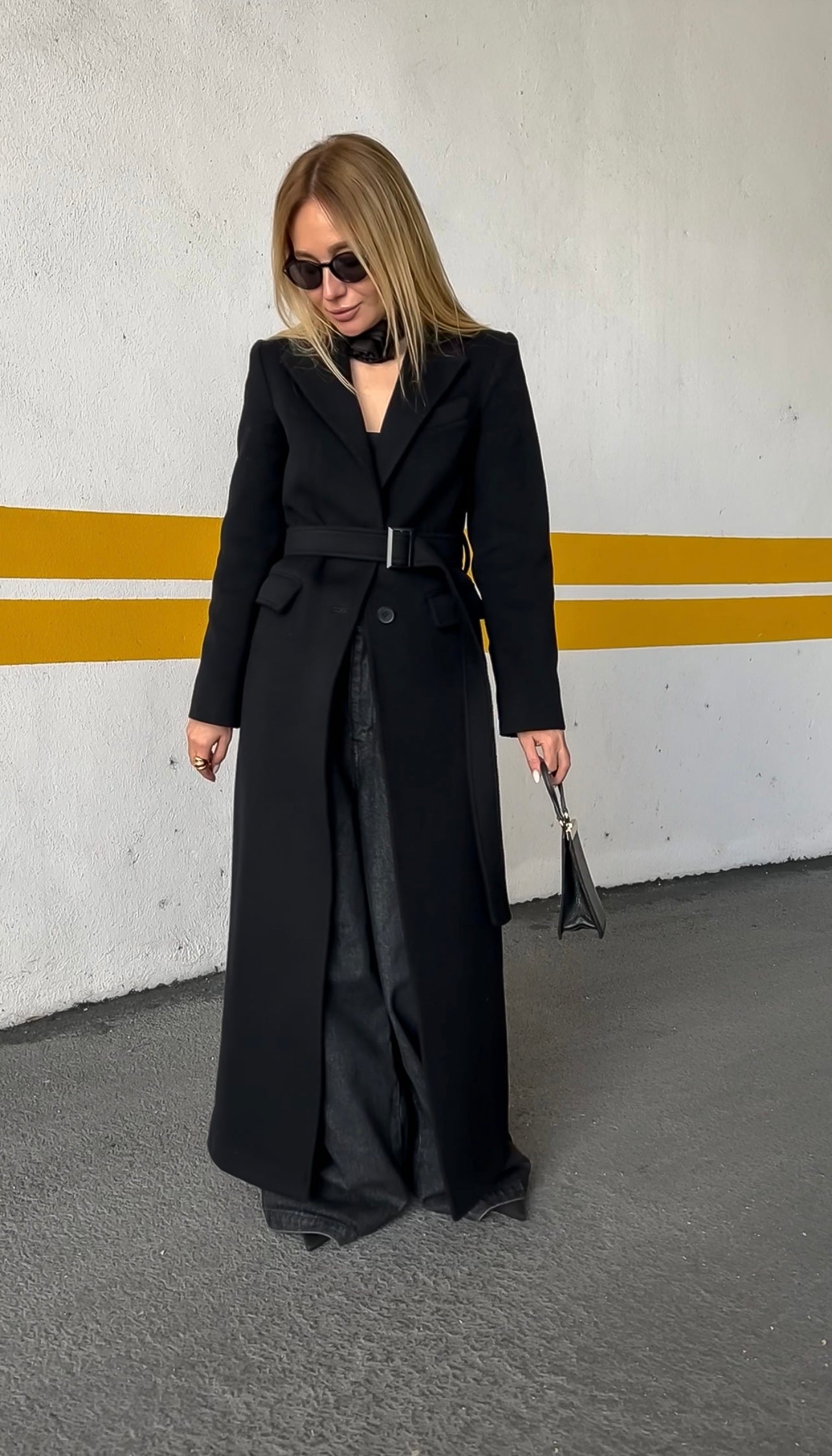 Wool black long coat | Long coat – Sumarokova Atelier