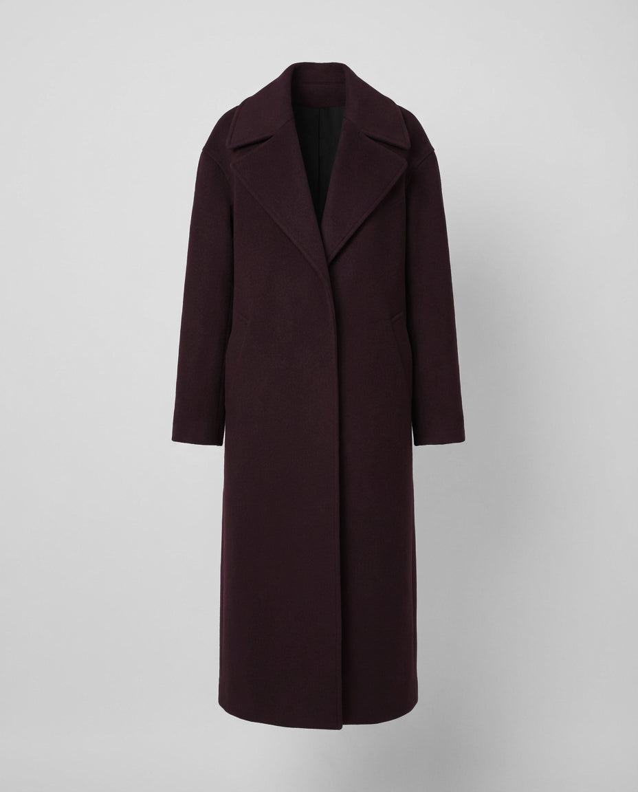 Brown oversized coat 0 US / Brown Burgundy / without warm insulation