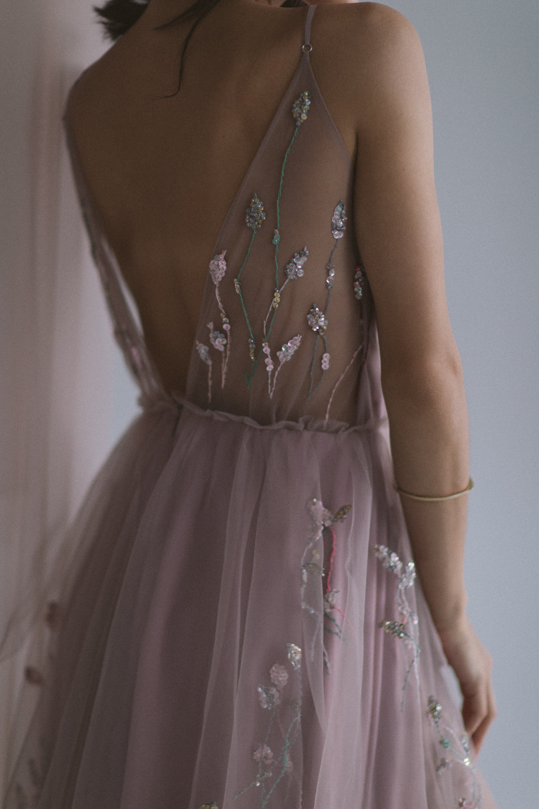 Boho embroidered wedding dress 4 US / Pale Purple Boho embroidered wedding dress 4 US / Pale Purple