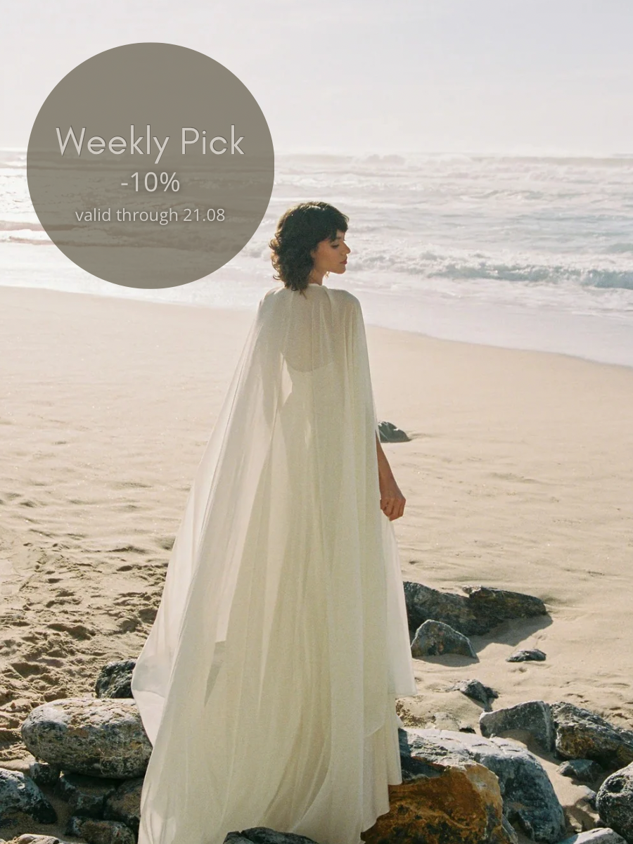 White wedding cape