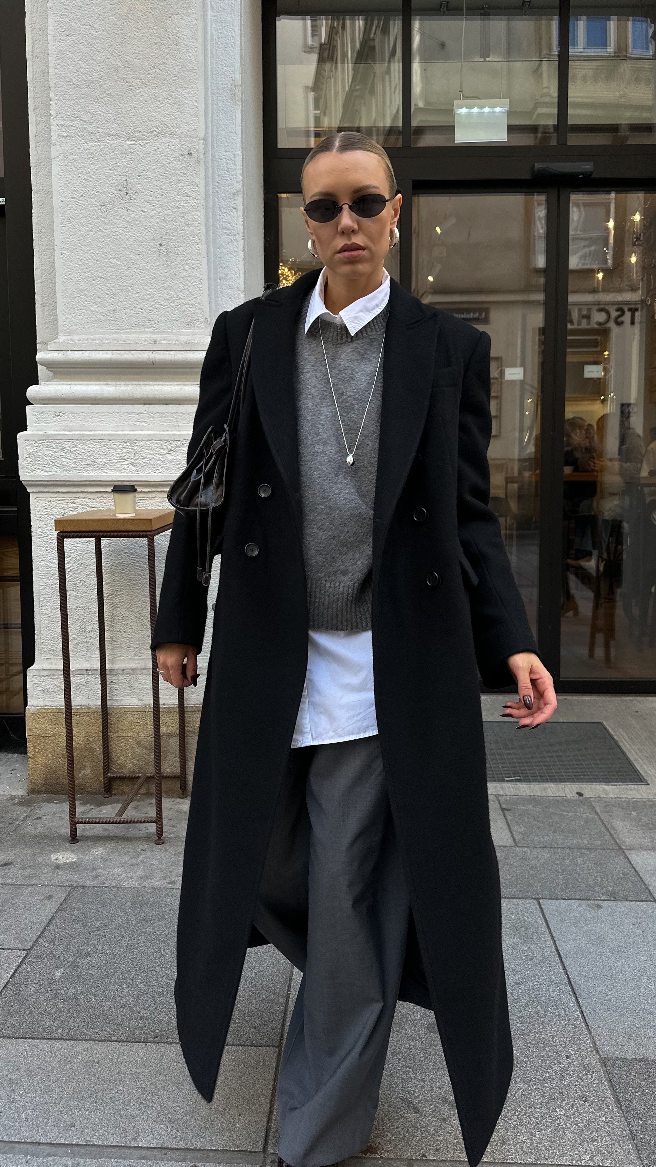 Black oversized coat – Sumarokova Atelier