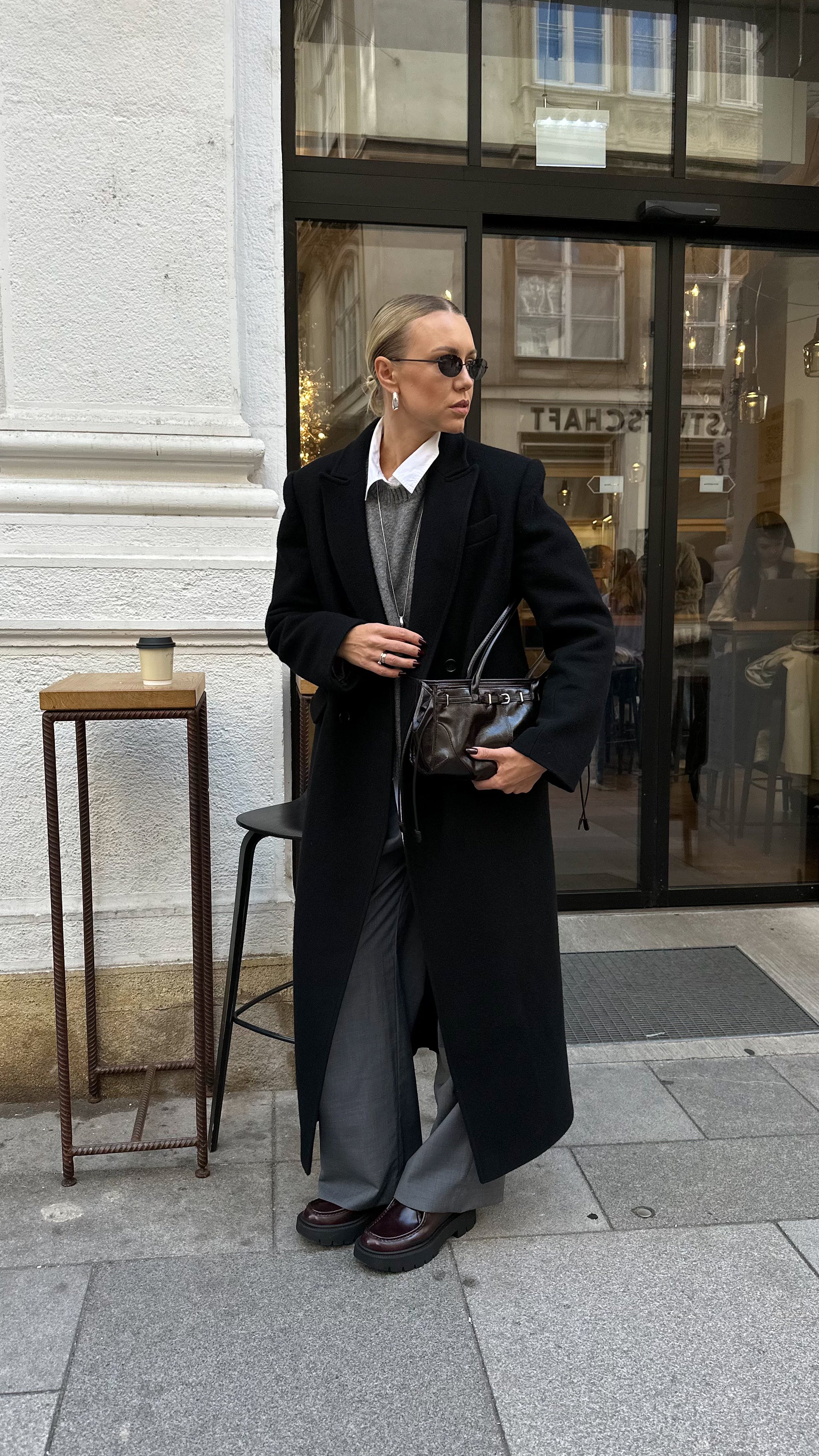 Black oversized coat – Sumarokova Atelier
