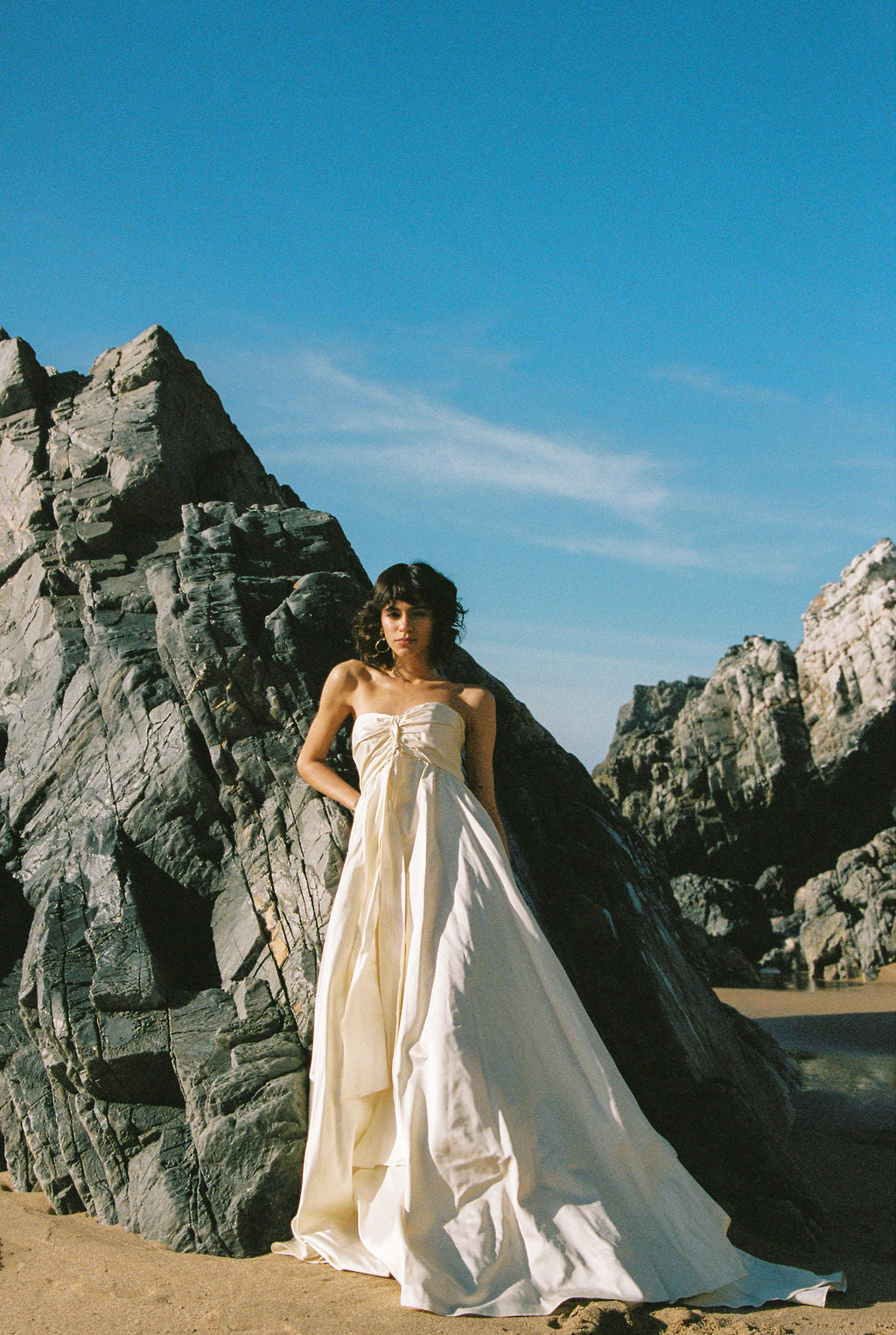 Corset a line wedding dress 2 US / Ivory