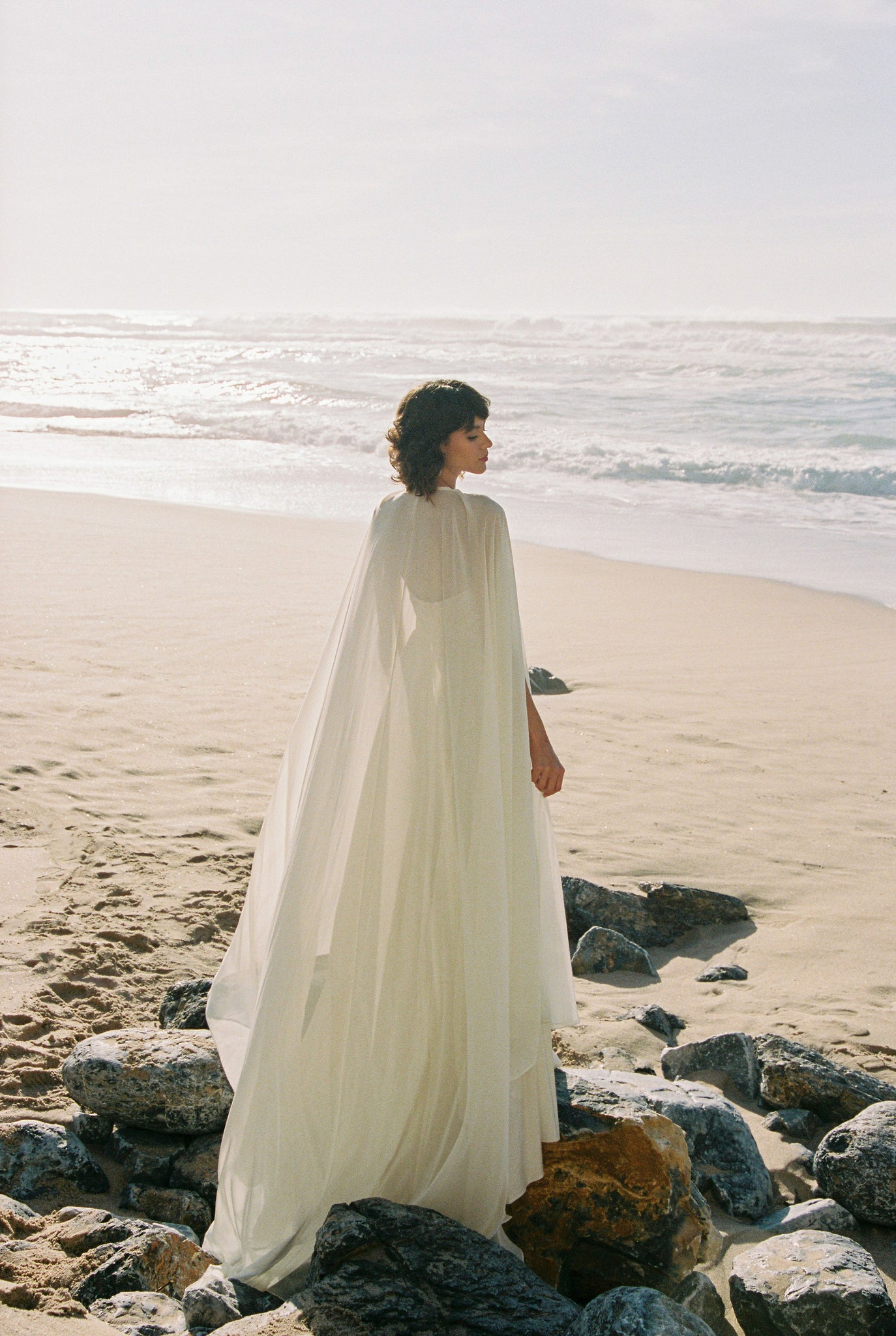 Wedding chiffon cape