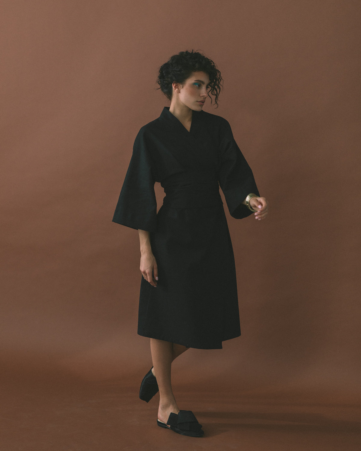 Linen kimono dress photo 5