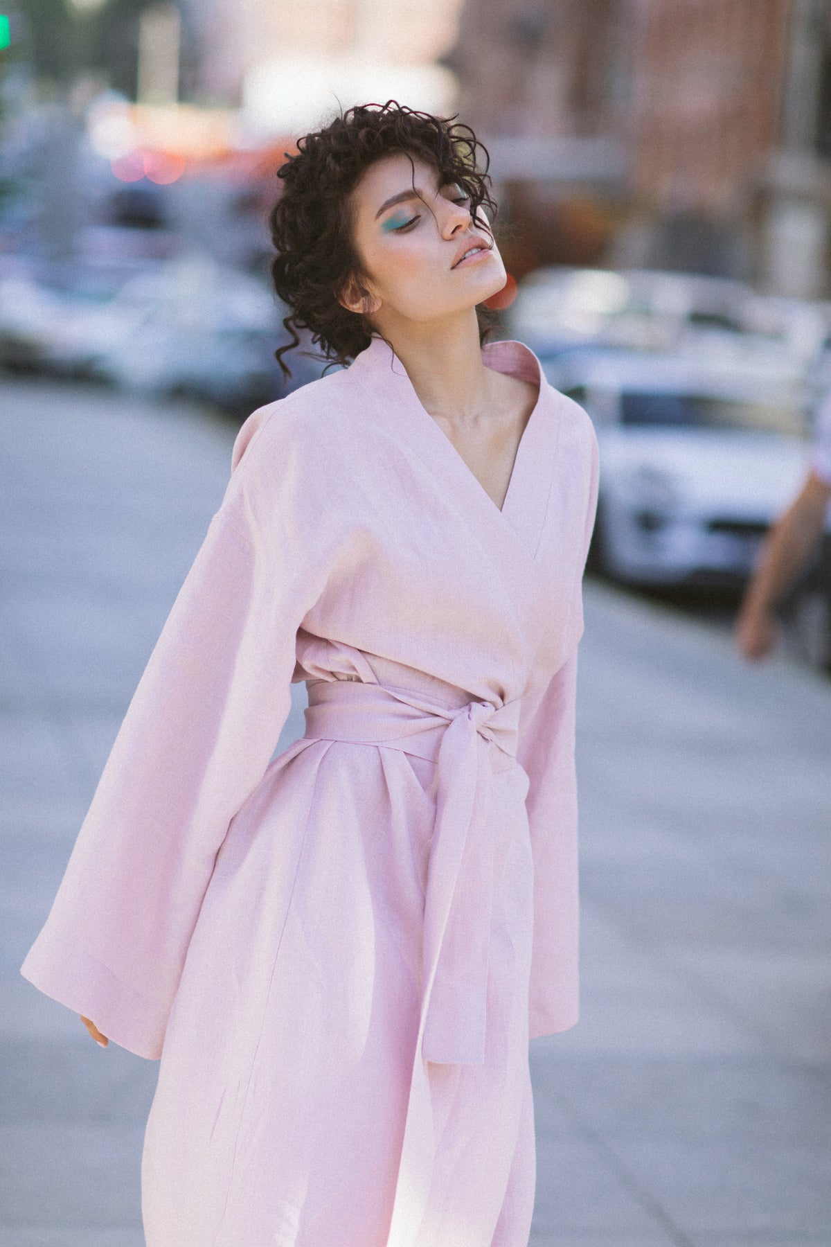 Kimono style dress Custom size / Natural White