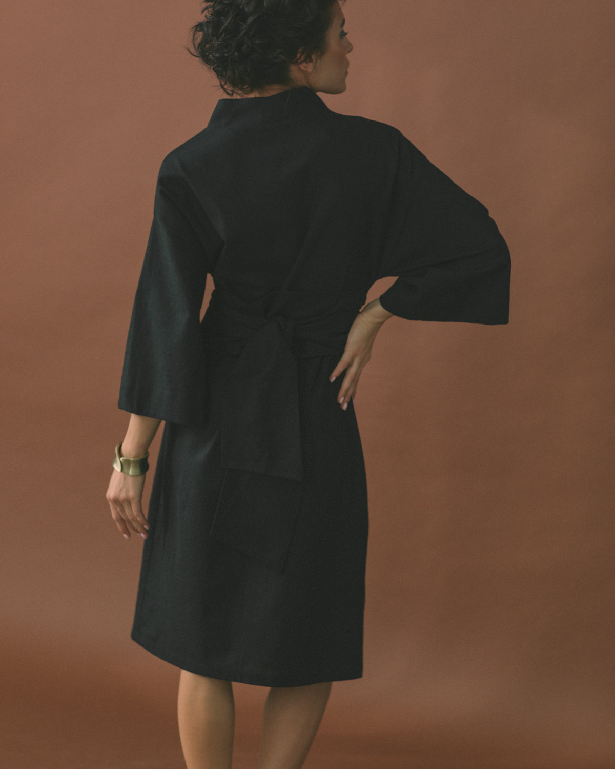 Linen kimono dress photo 7