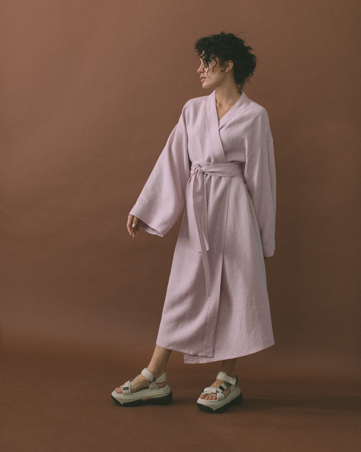Kimono Style Dress Custom Size / Natural White Kimono Style Dress Custom Size / Natural White