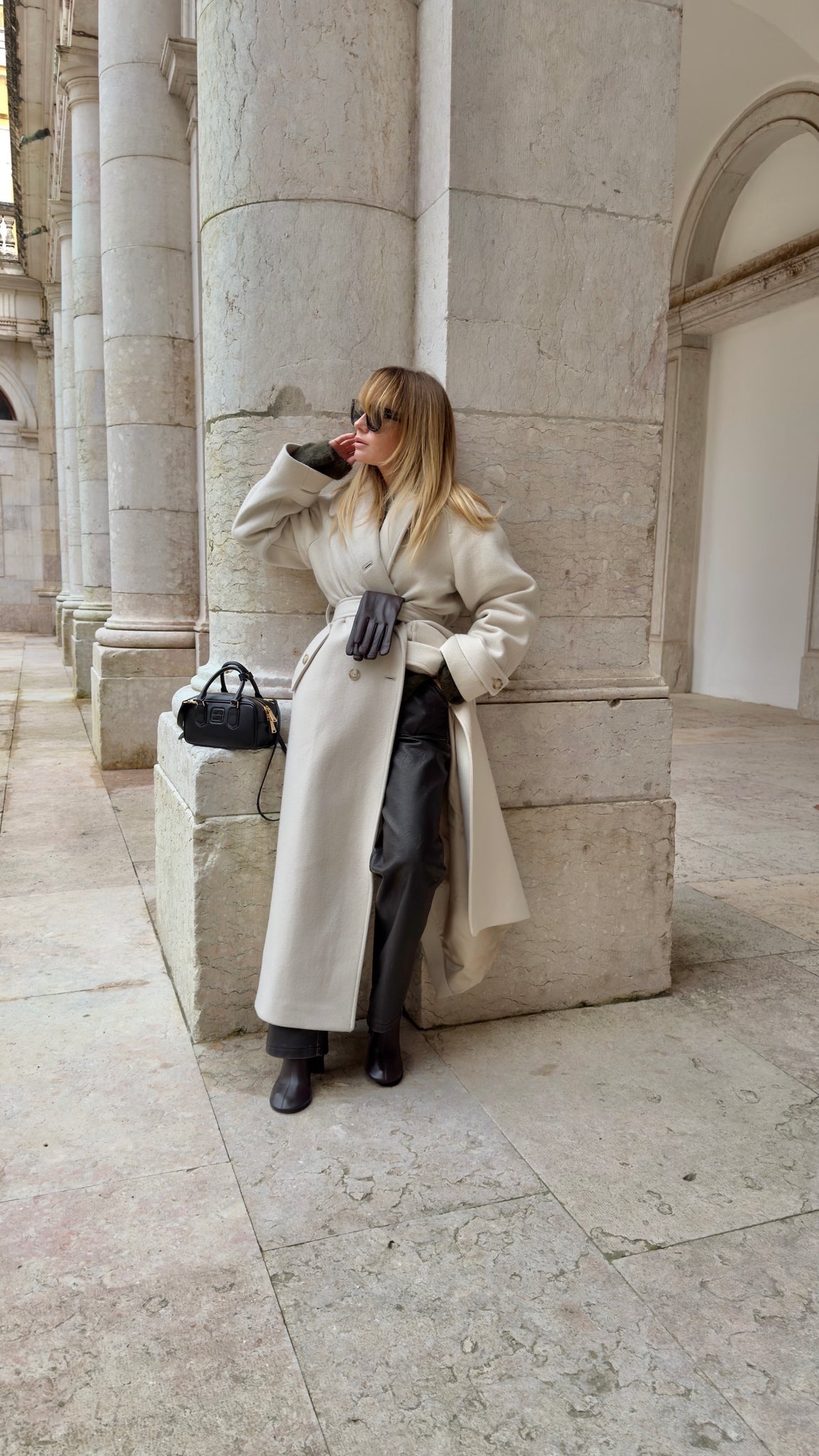 Lined cashmere trench coat photo 1