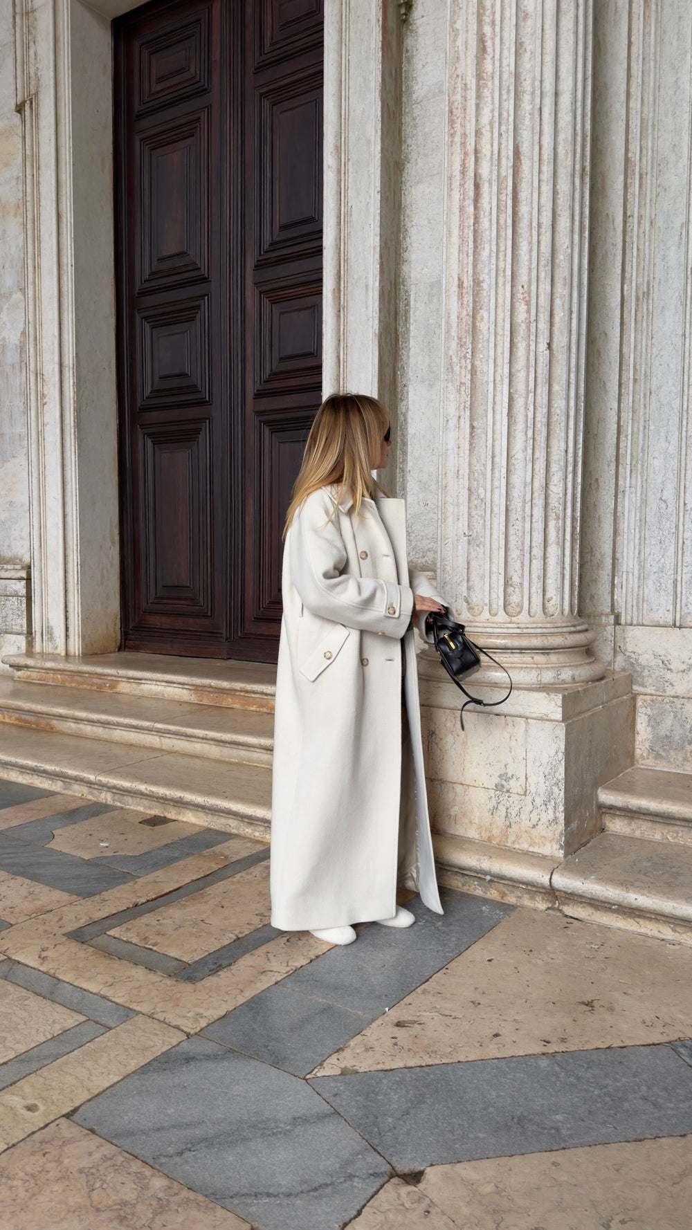 lumierxYUKKO MA-1 WOOL TOUCH LONG COAT Cashmere wool trench coat