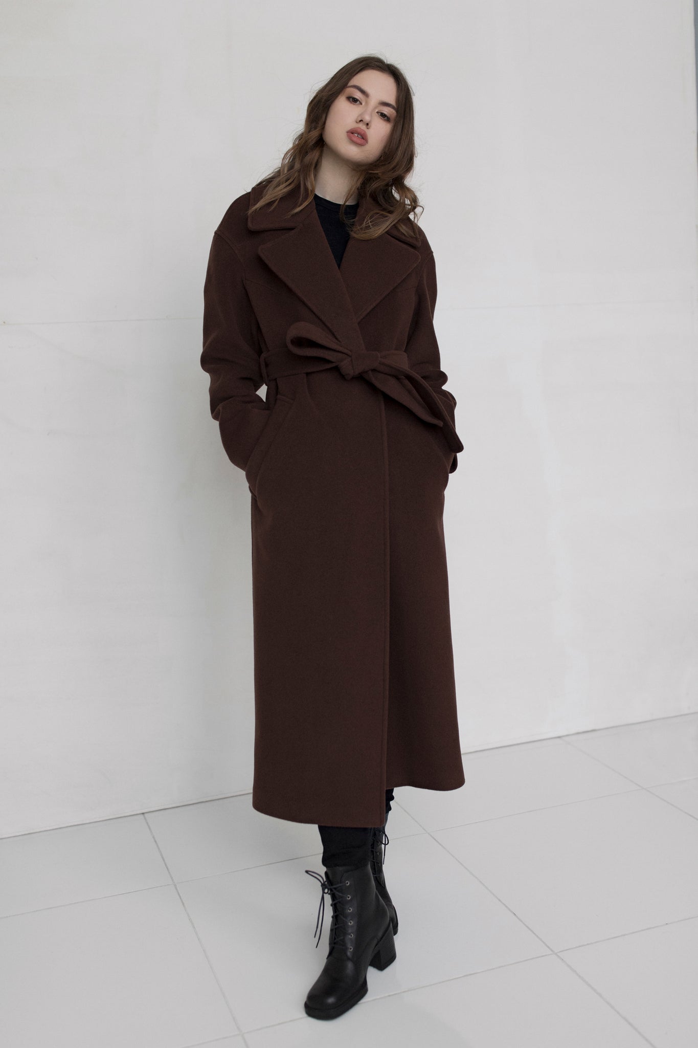 Oversized cashmere blend coat photo 1