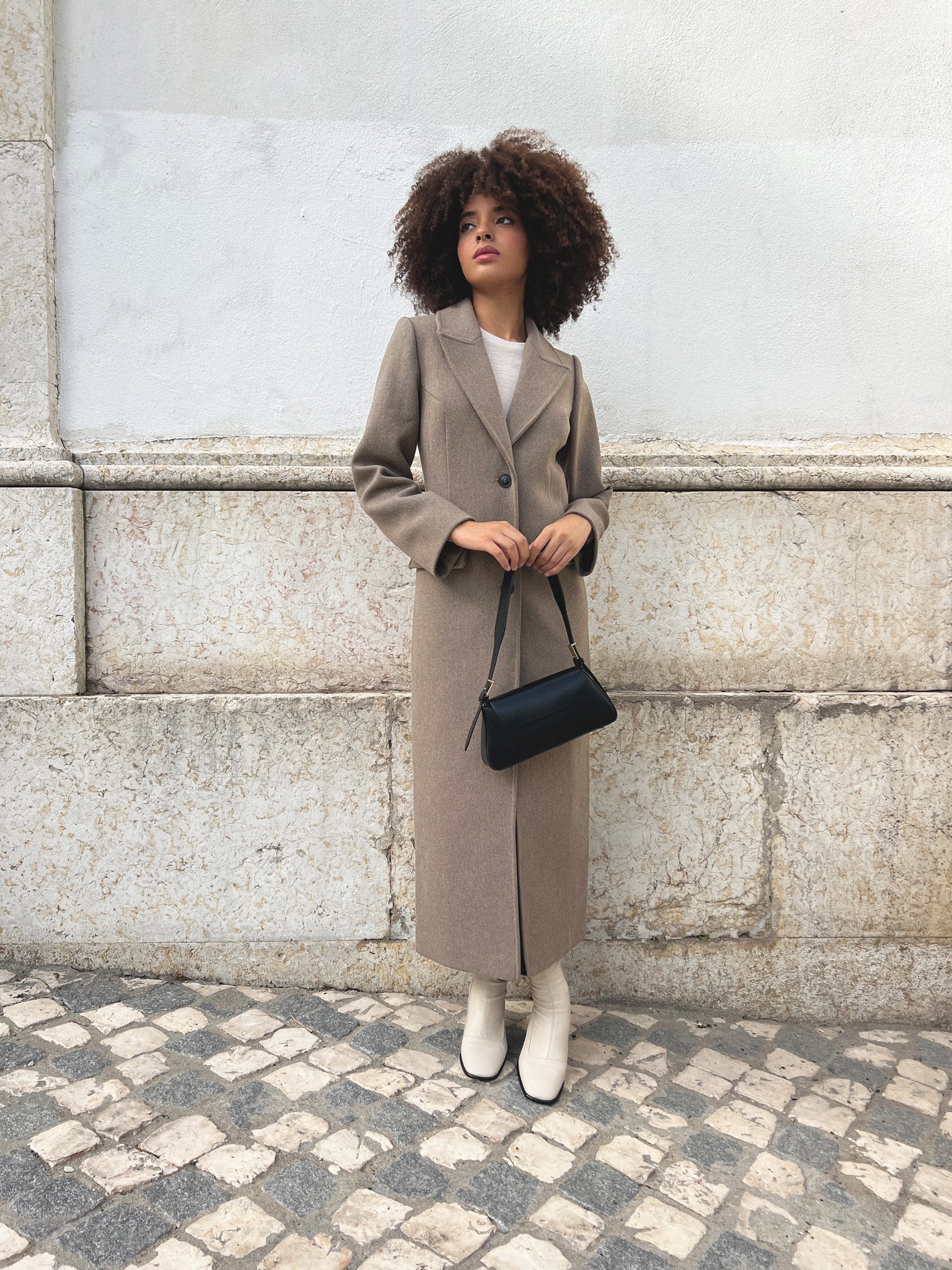 Long structured wool coat photo 1