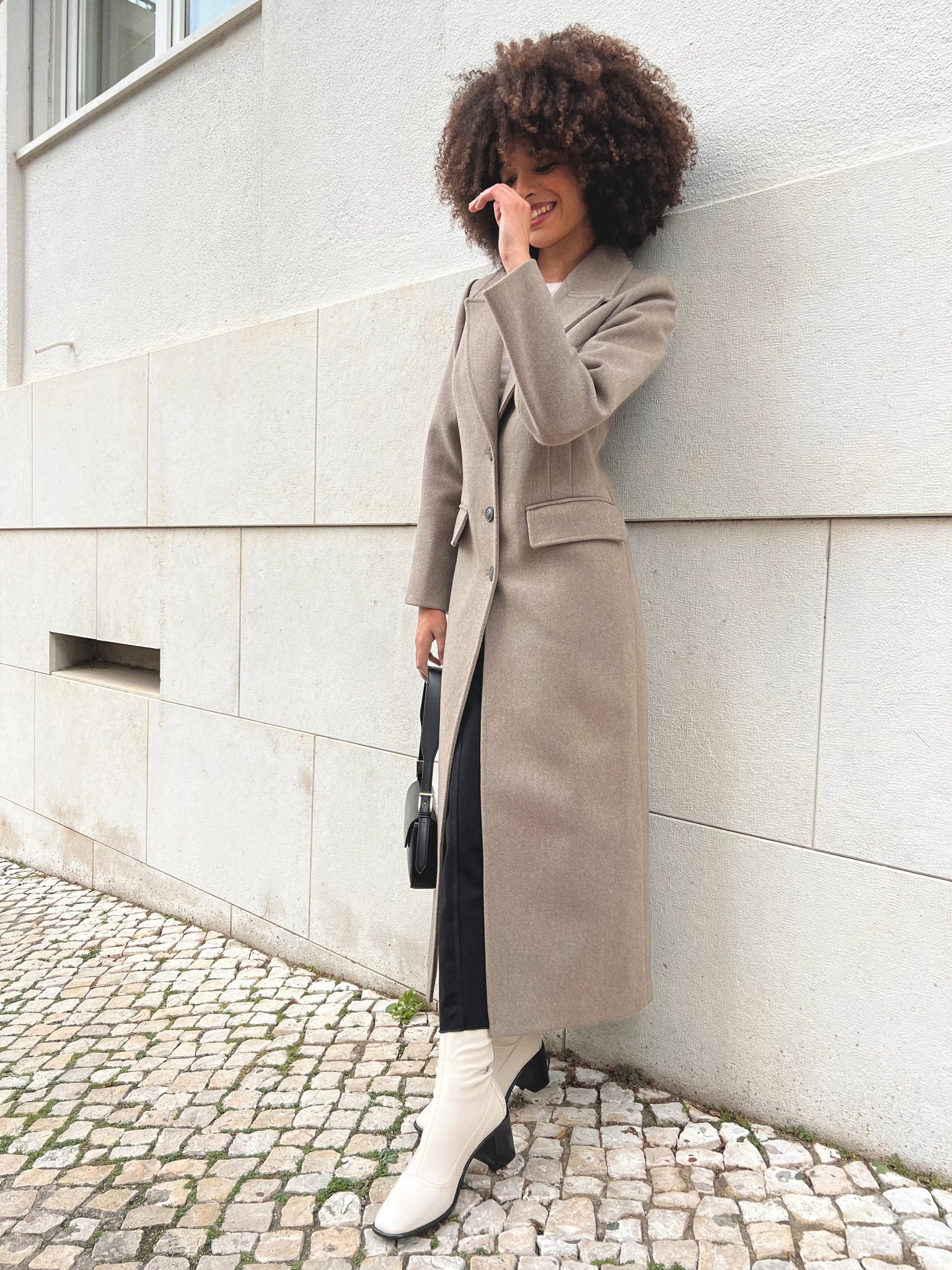 Long structured wool coat photo 9