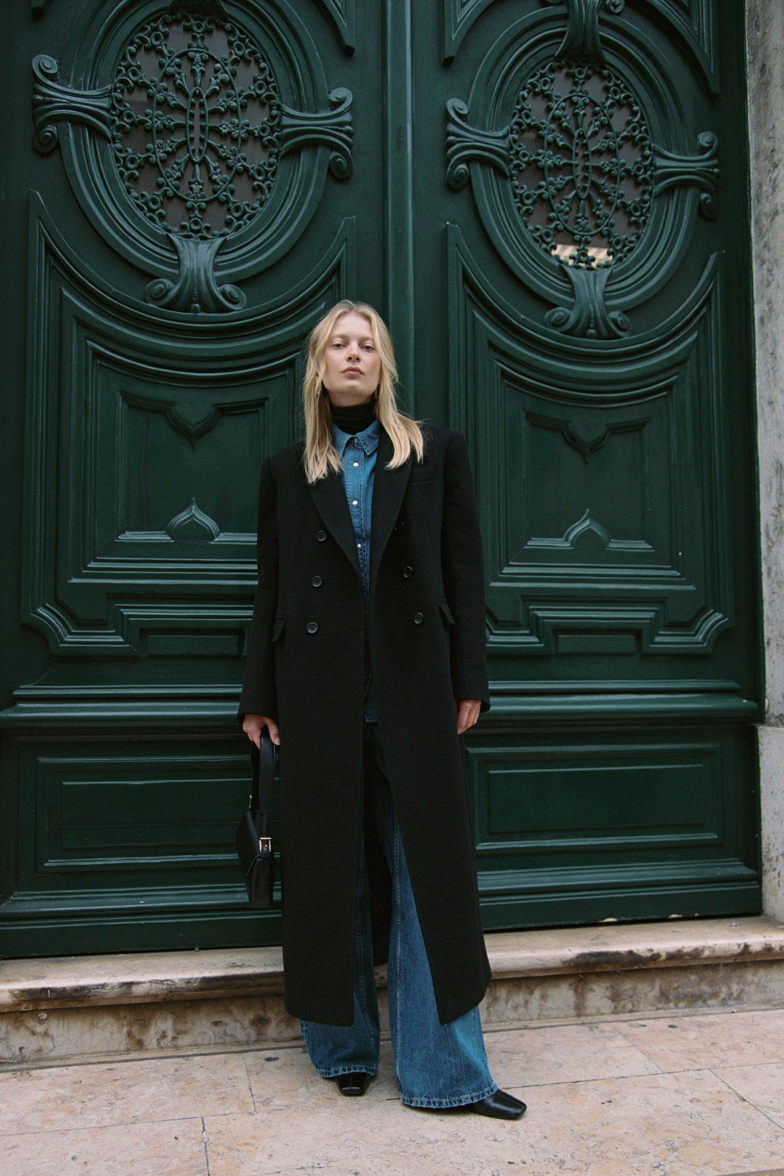 Oversized black wool coat – Sumarokova Atelier