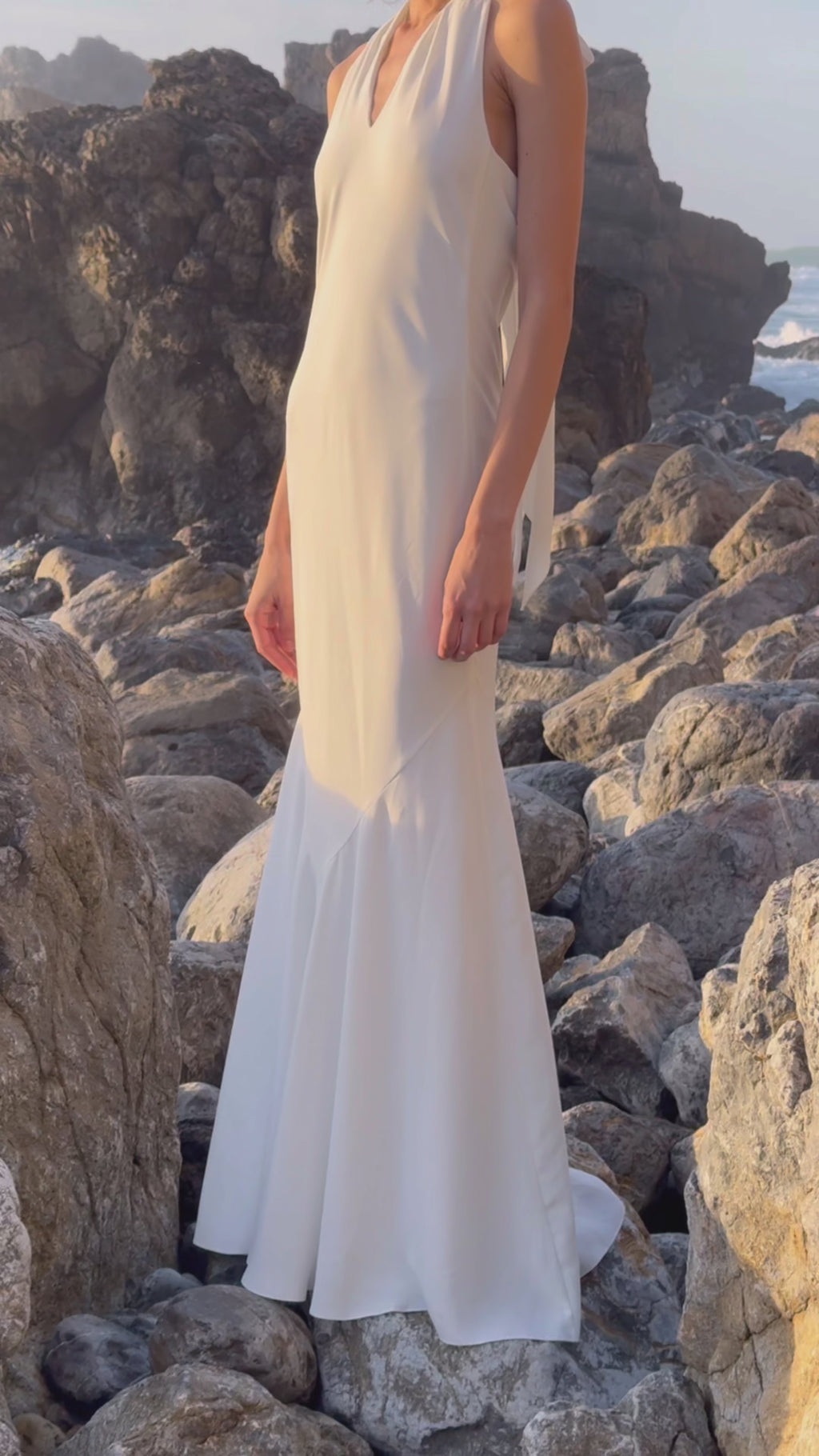 Open-back bridal gown video