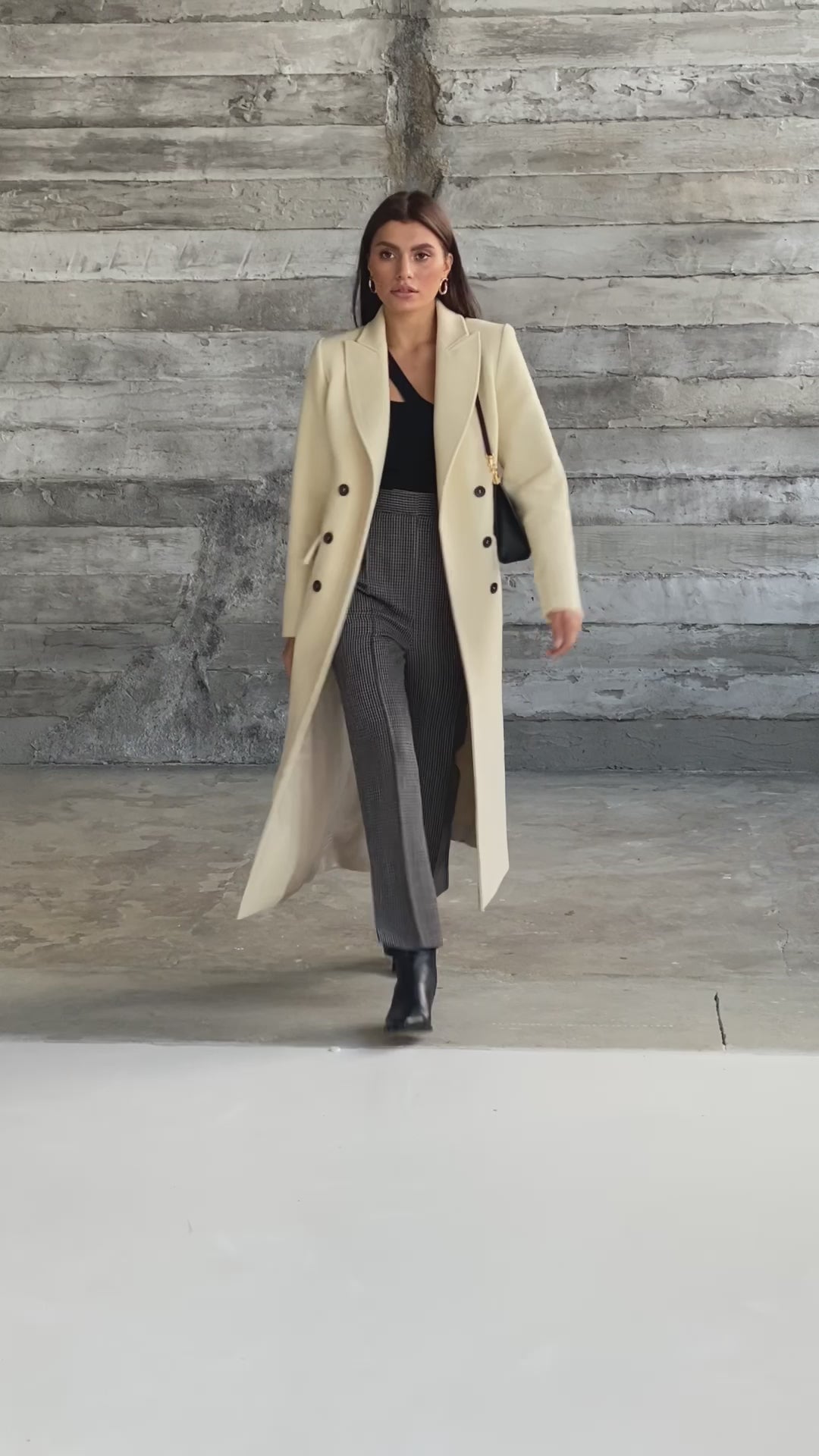 Ivory wool coat video