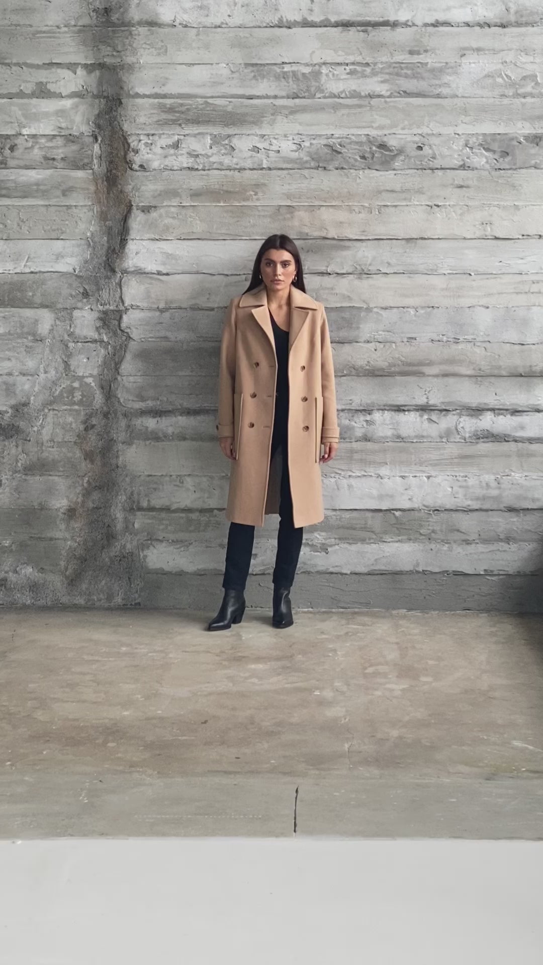 Lined cashmere coat photo video