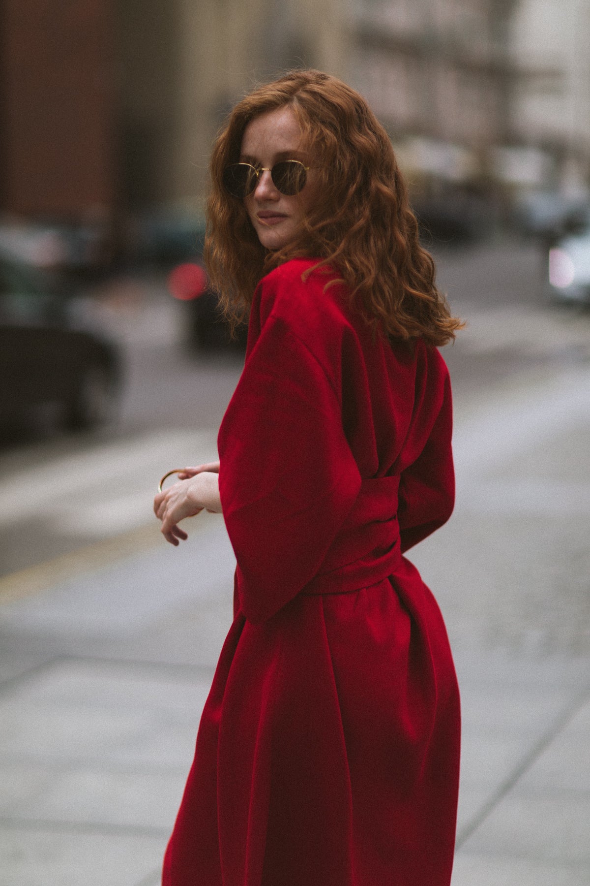 Red dress linen photo 8