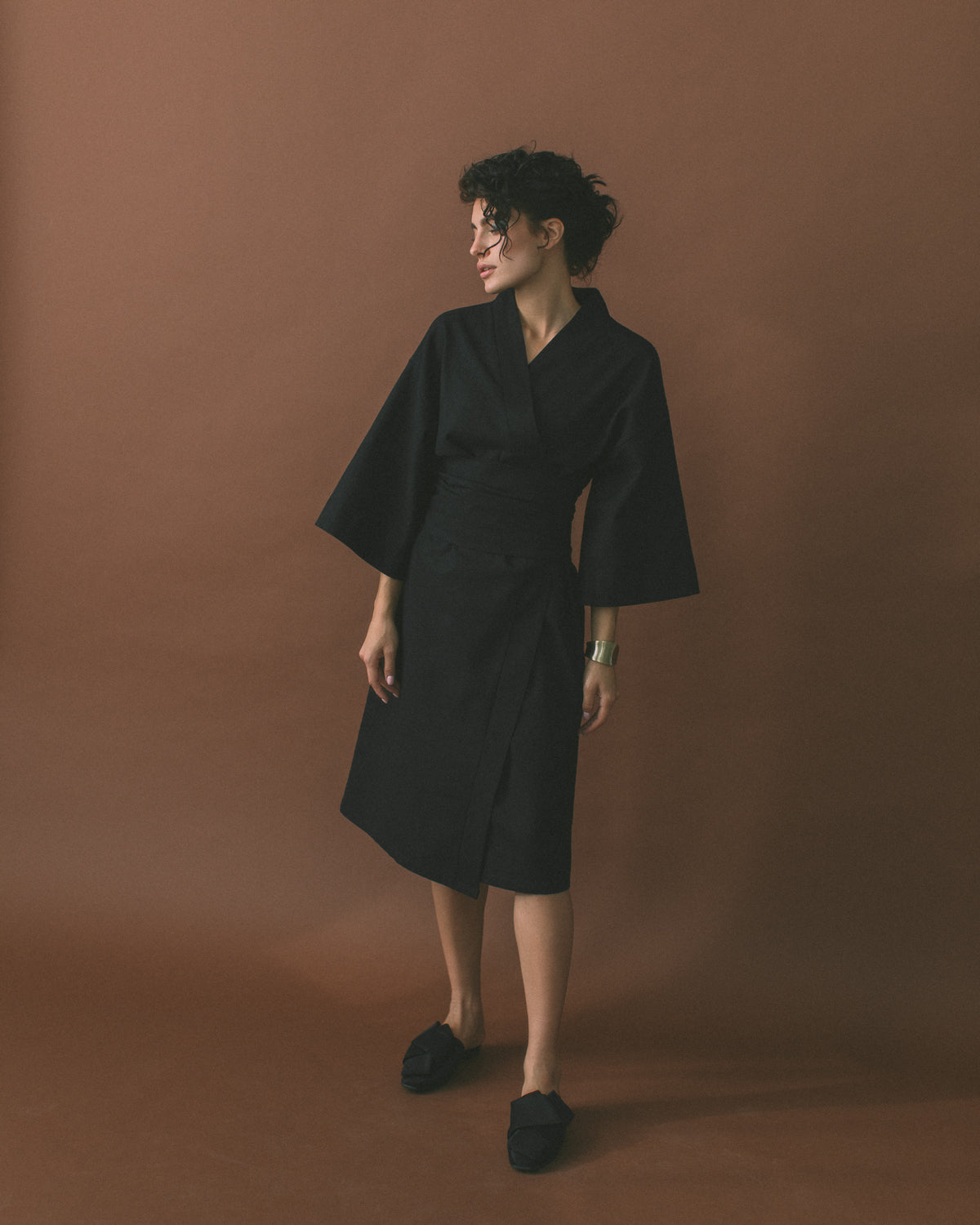 Linen kimono dress photo 8