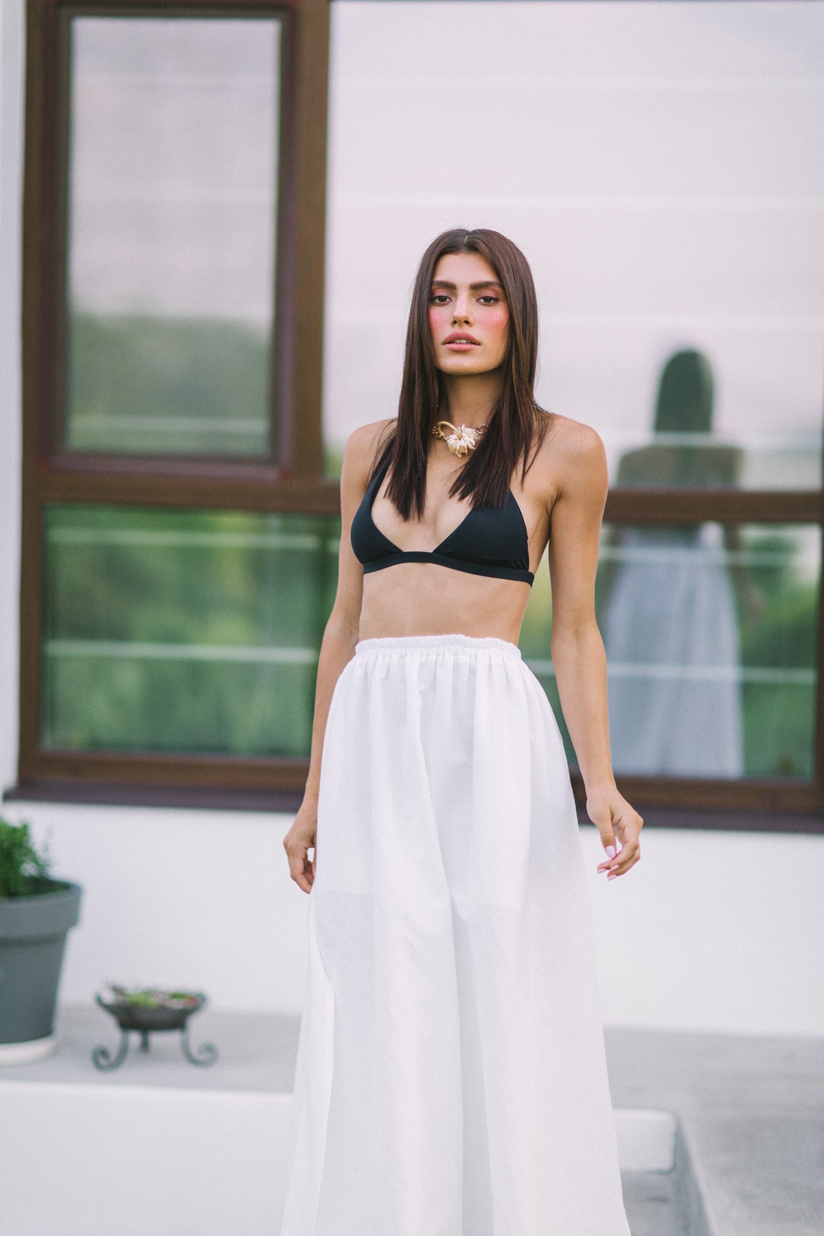 Elastic waist maxi skirt photo 6