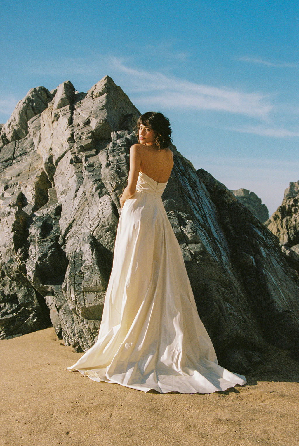 Corset a line wedding dress 2 US / Ivory