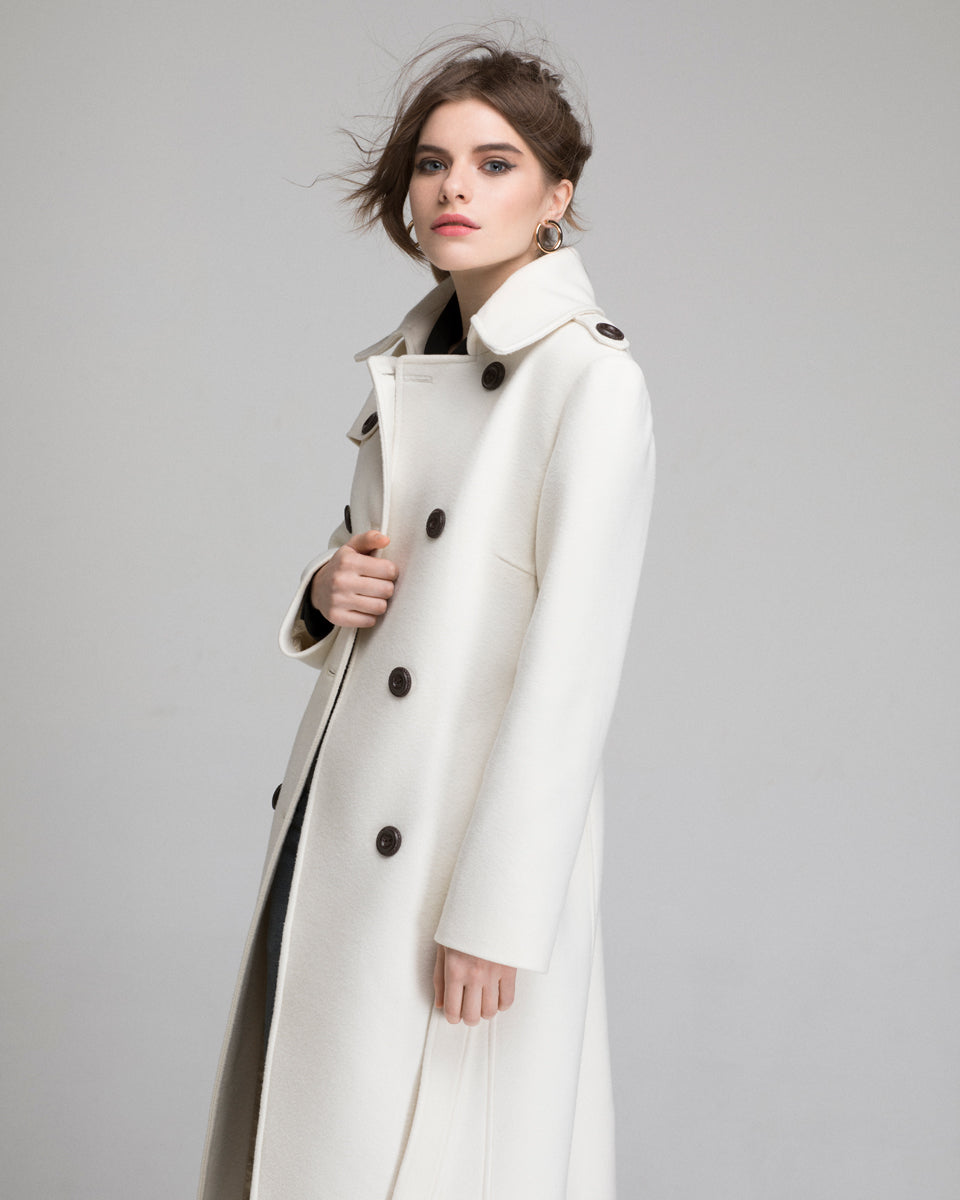Ivory trench coat | Tailored wool coat – Sumarokova Atelier