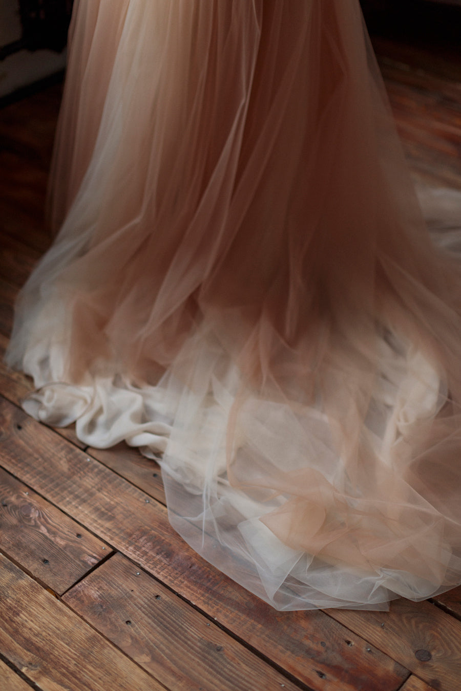 Ivory copper wedding skirt photo 3