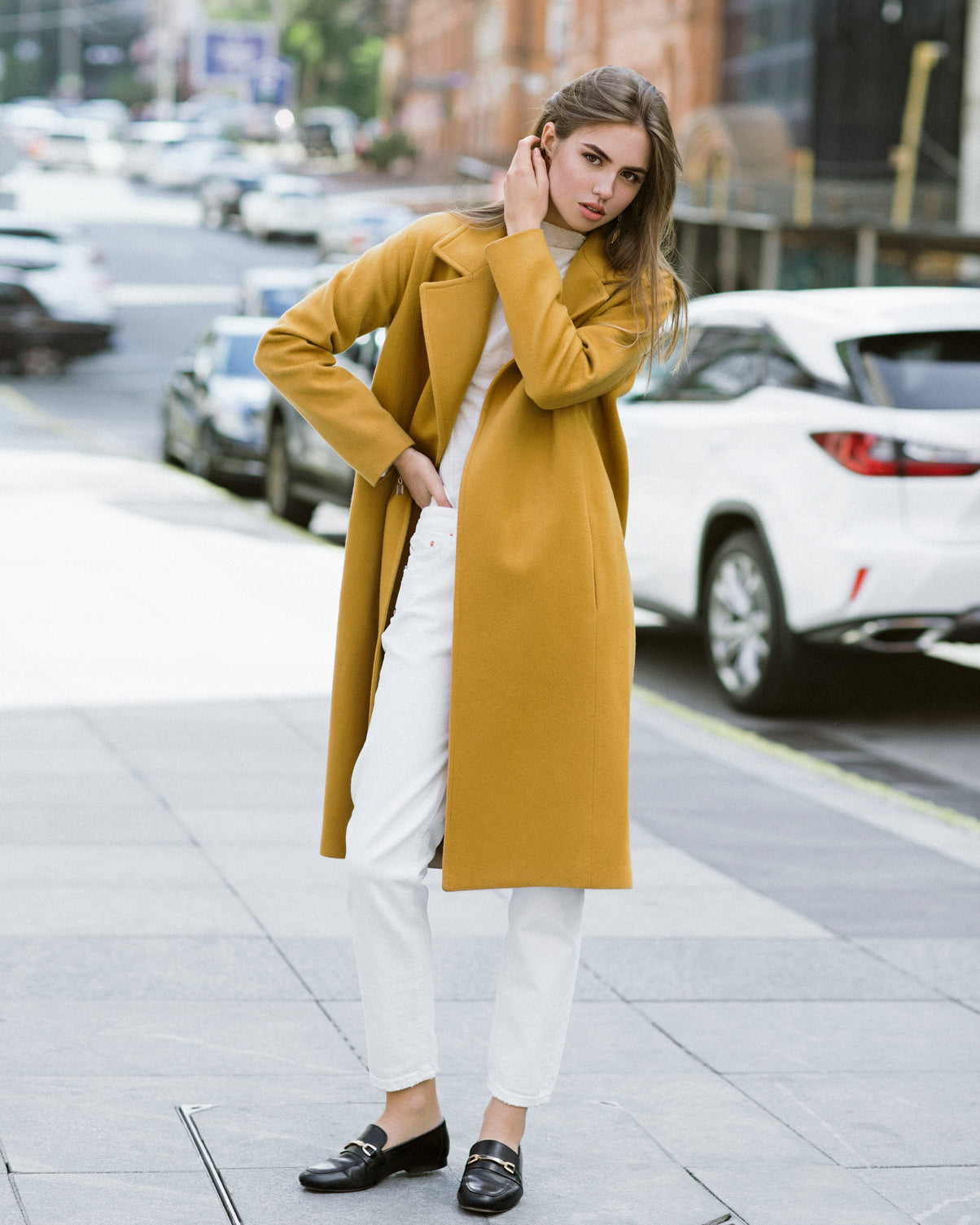 Mustard Yellow Coat 4 US Black
