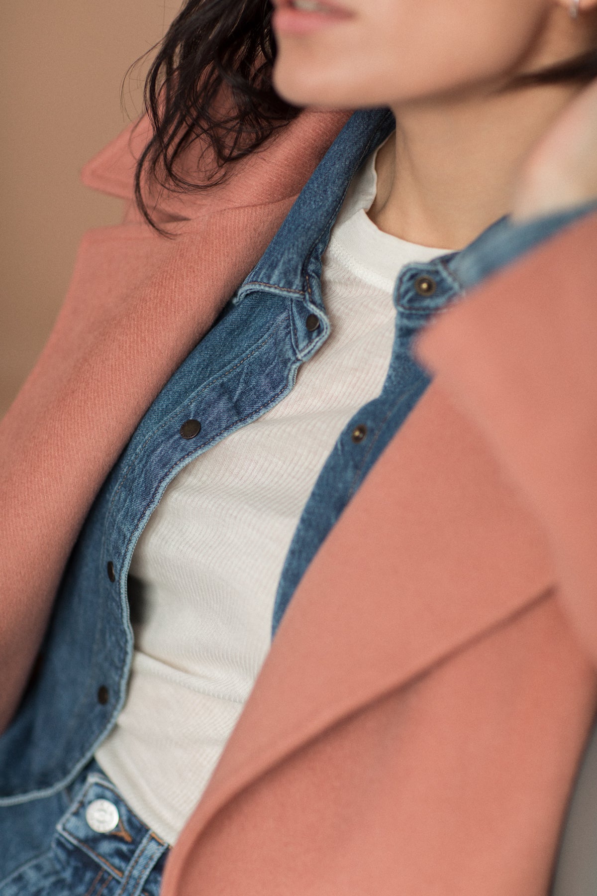 Brownish pink wrap coat photo 10