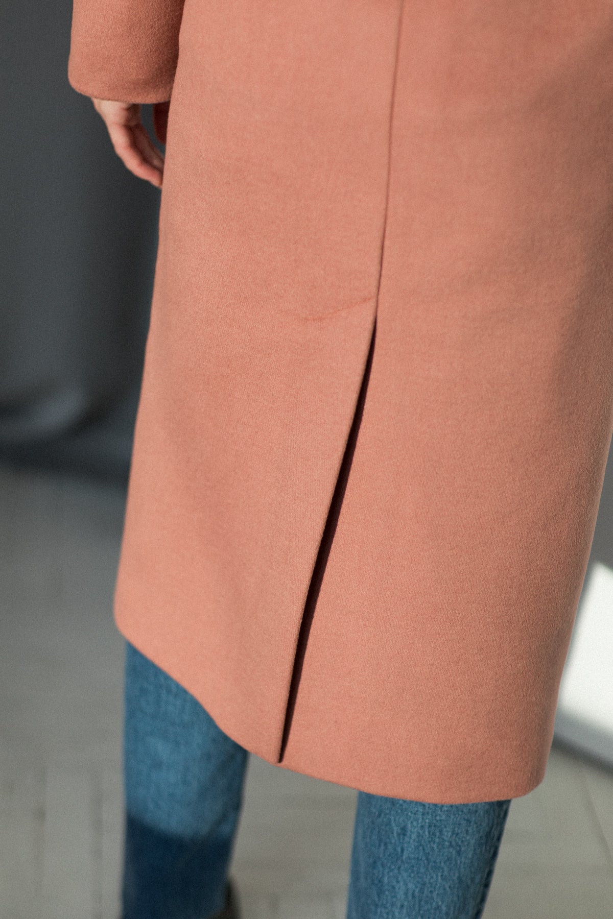 Brownish pink wrap coat photo 11