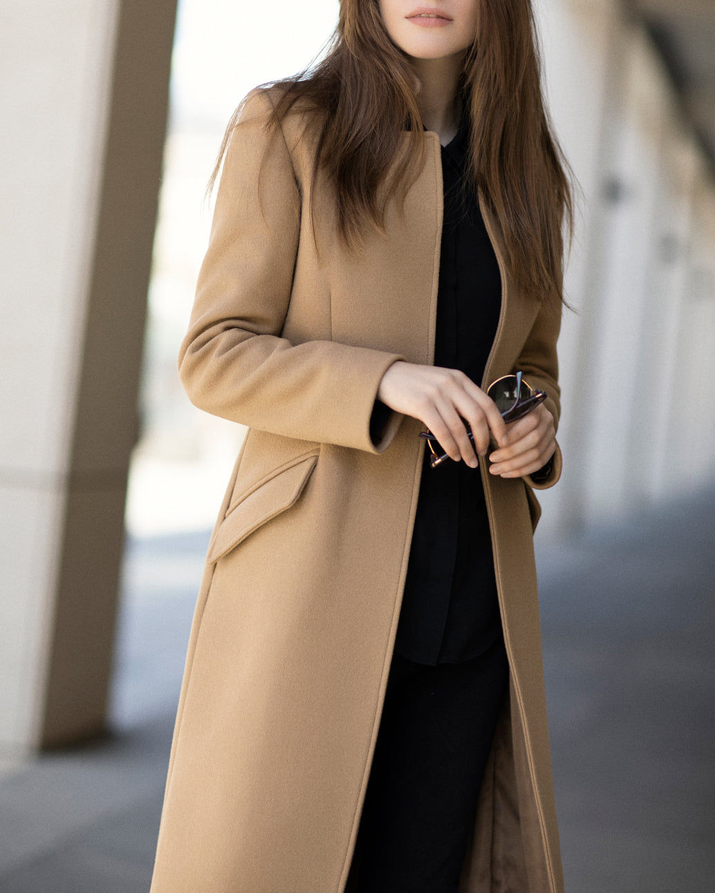 Collarless wool coat – Sumarokova Atelier
