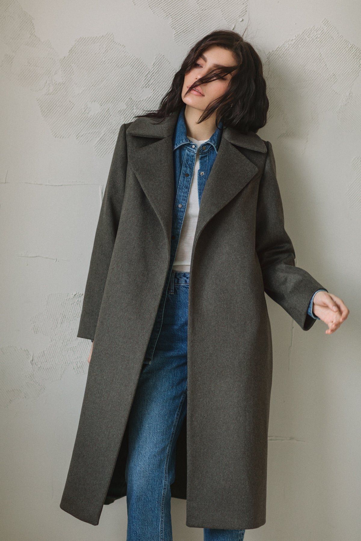 Burgundy wool wrap coat  Tailored wool coat – Sumarokova Atelier