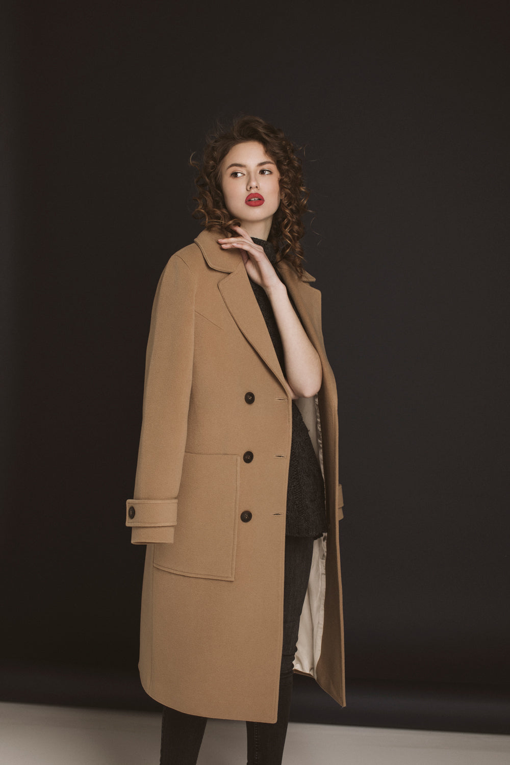 Lined cashmere coat photo 9