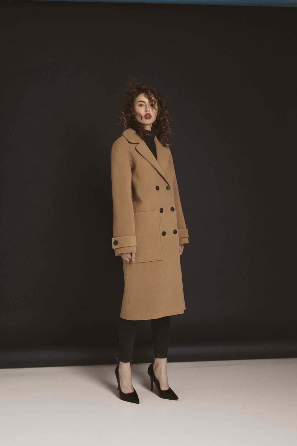 Lined cashmere coat photo 12