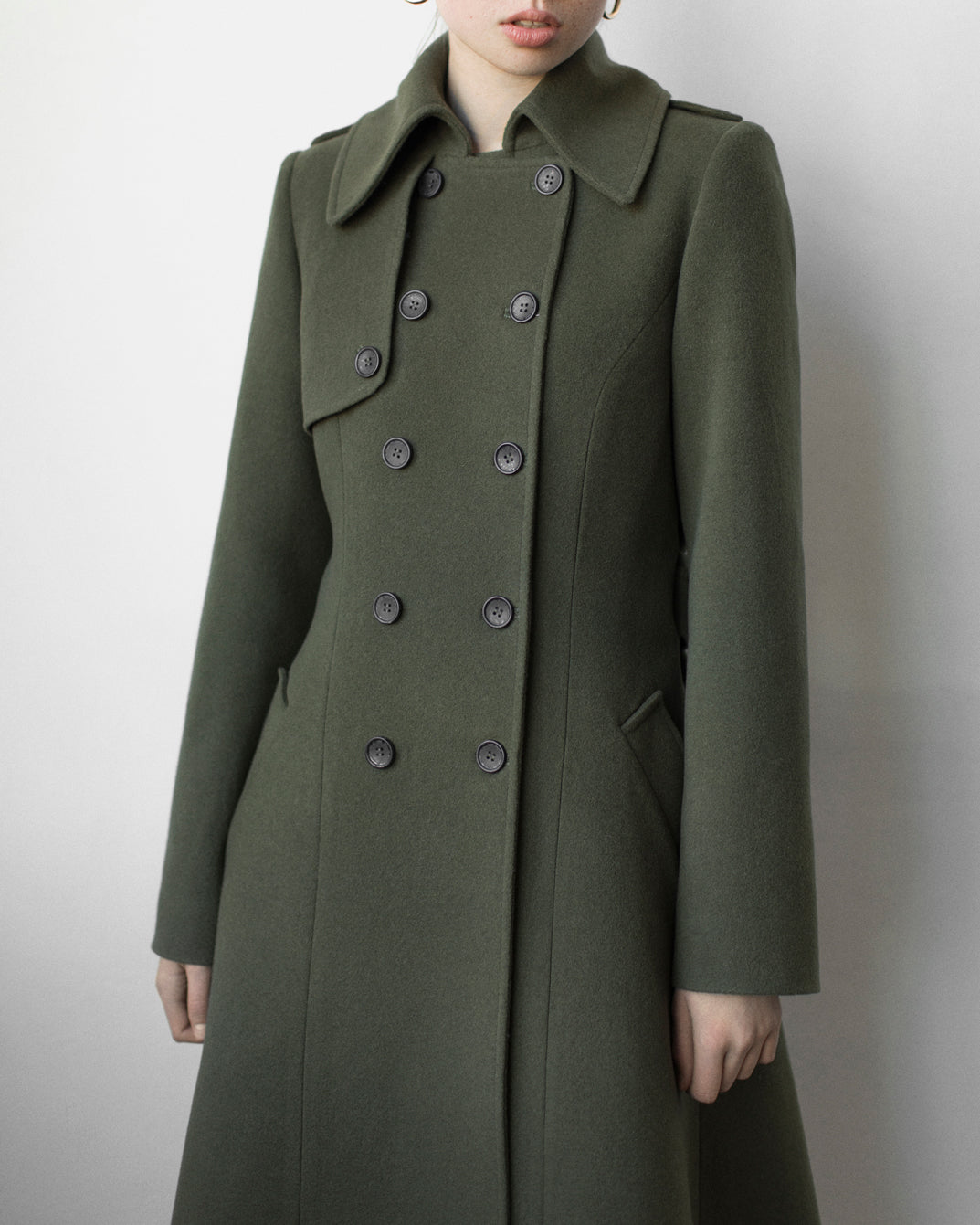 A-line cashmere trench coat | Fall wool coat – Sumarokova Atelier