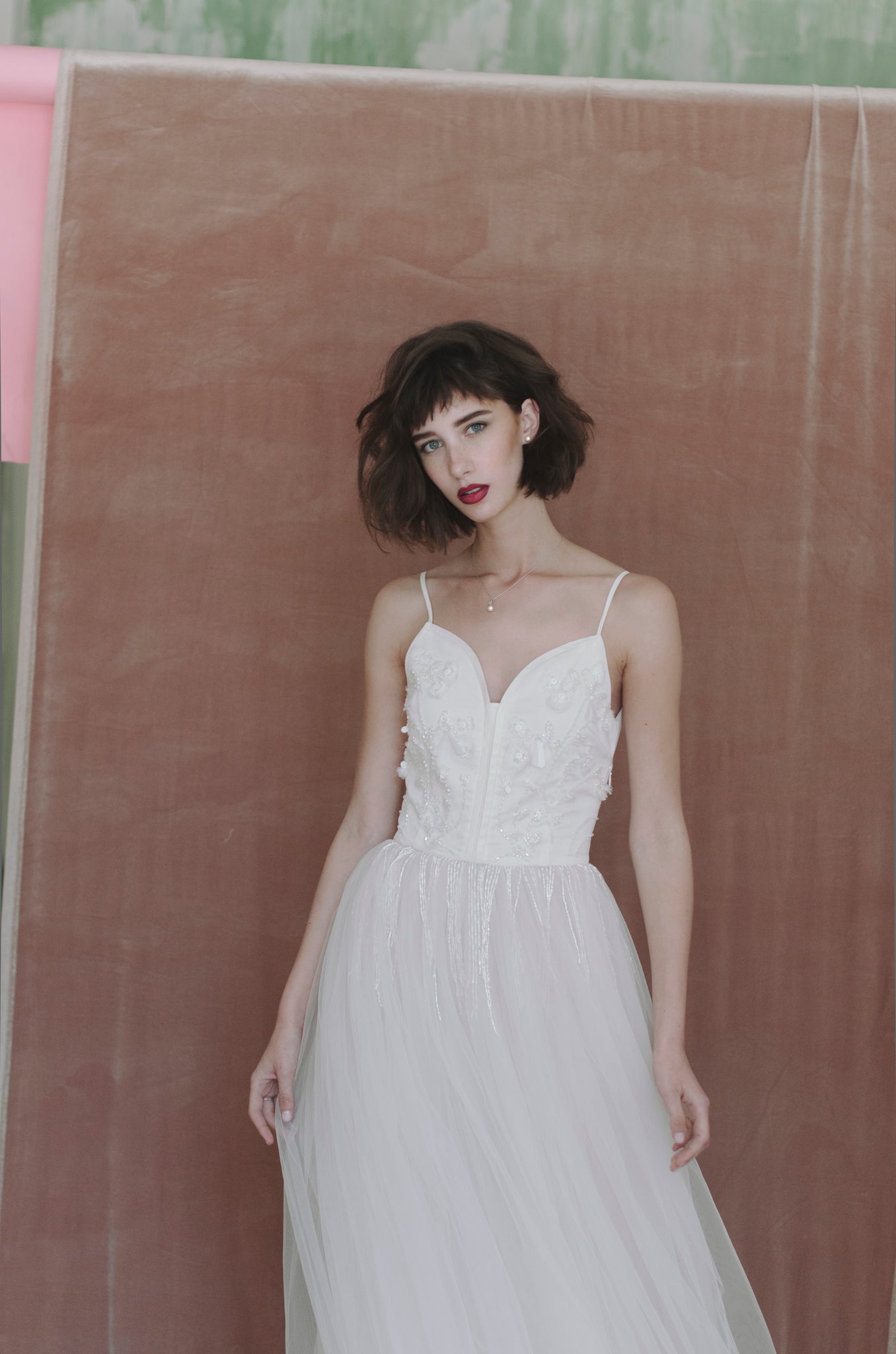 Off white full wedding dress photo 1