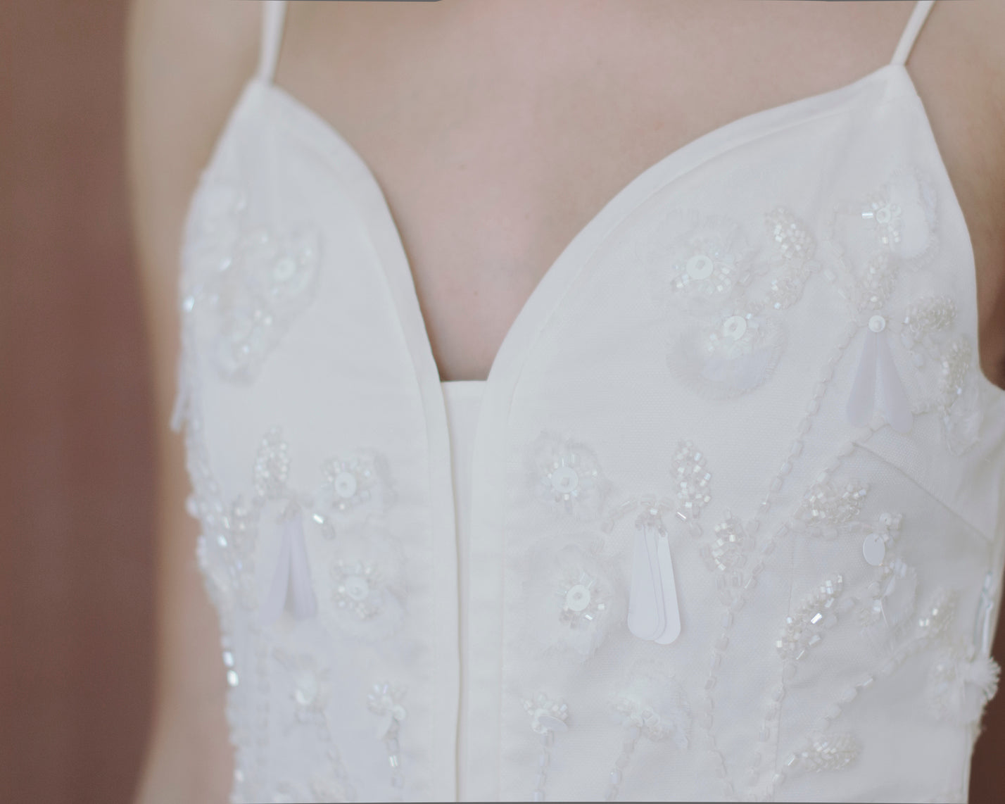 Off white full wedding dress photo 7