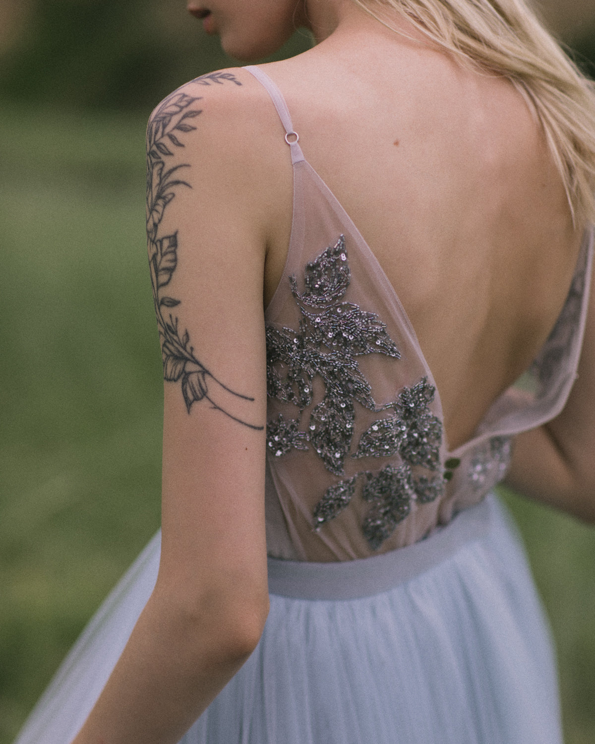 V neck spaghetti strap wedding dress Custom size US / Light Sky Blue / Soft Gray V neck spaghetti strap wedding dress Custom size US / Light Sky Blue / Soft Gray