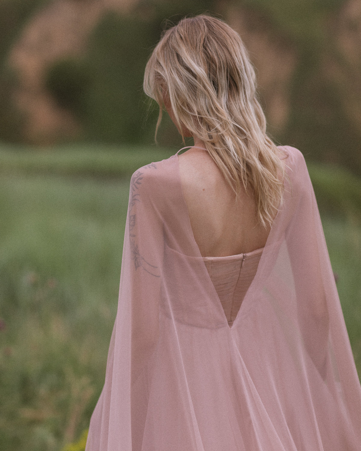 Wedding cape mesh | Bridal cape – Sumarokova Atelier