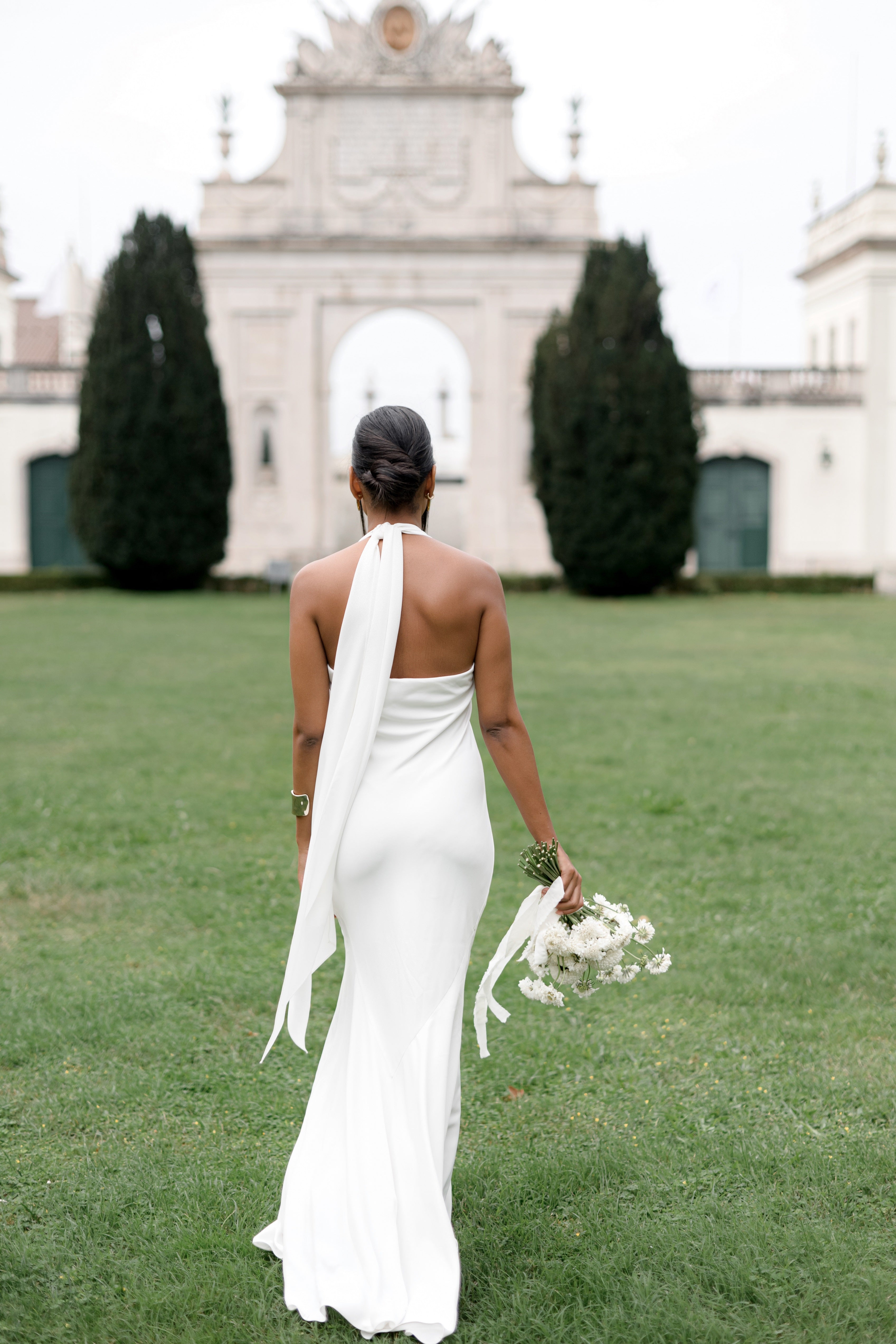 Silk low back wedding dress | Fitted bridal dress Sumarokova Atelier Silk low back wedding dress | Fitted bridal dress Sumarokova Atelier